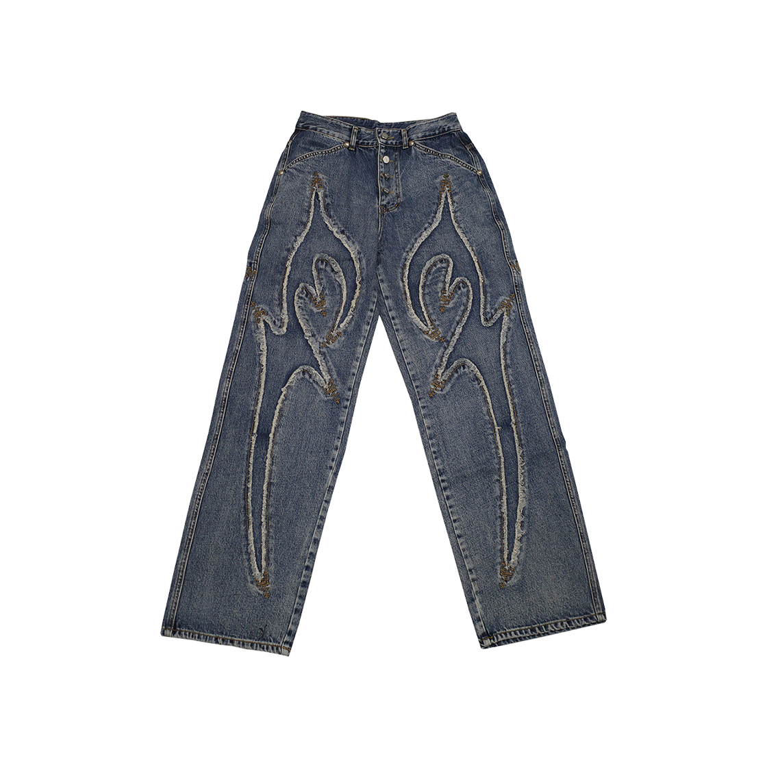KM4DPADTC25BL Thug Club Tribal Denim Pants Blue - 24FW