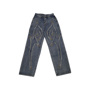 Thug Club Tribal Denim Pants Blue - 24FW