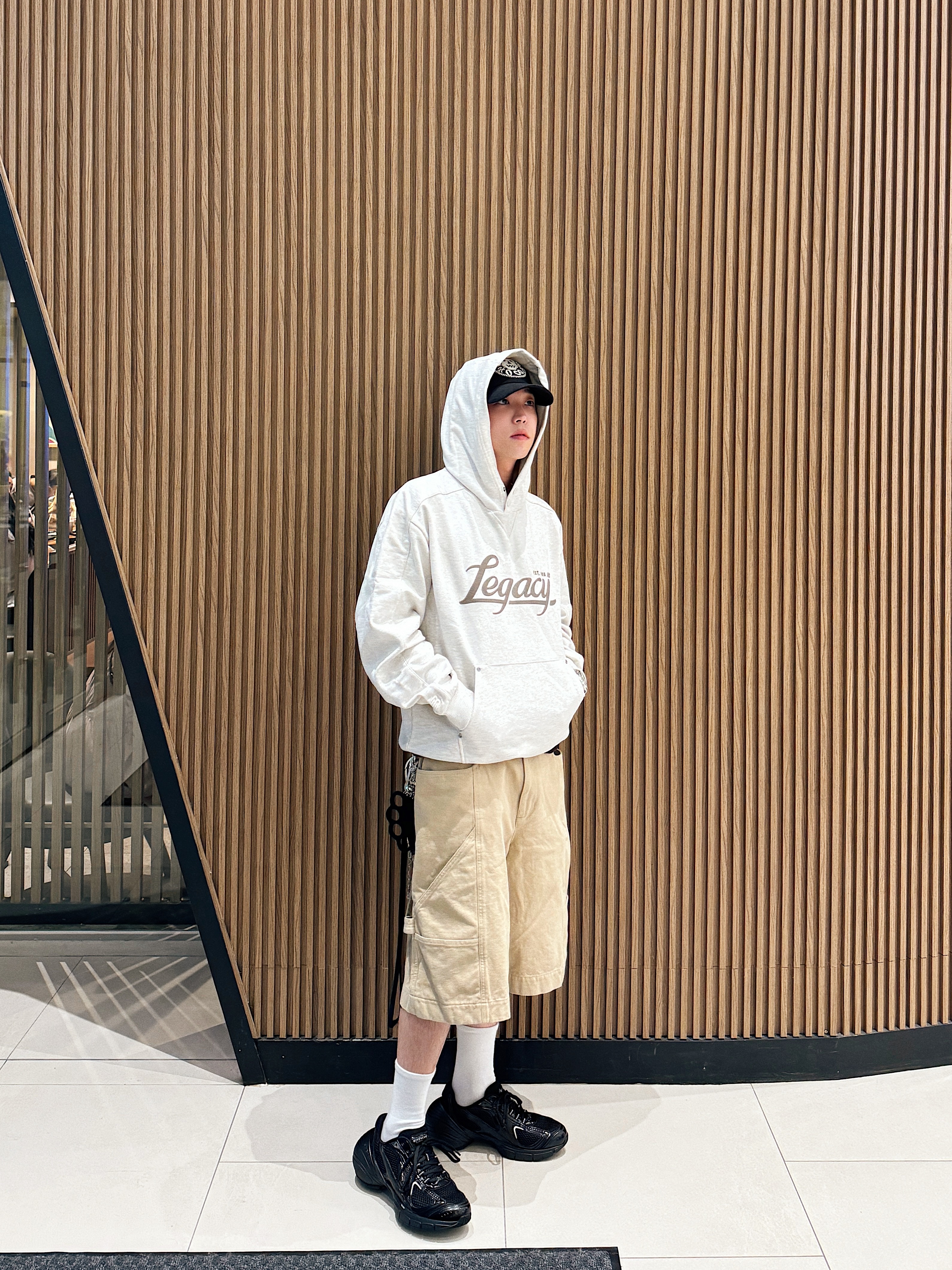 ETCE Cross Destroyed Cap Black, ETCE Ghost Cap Brown Camo 착용 스타일 - 6