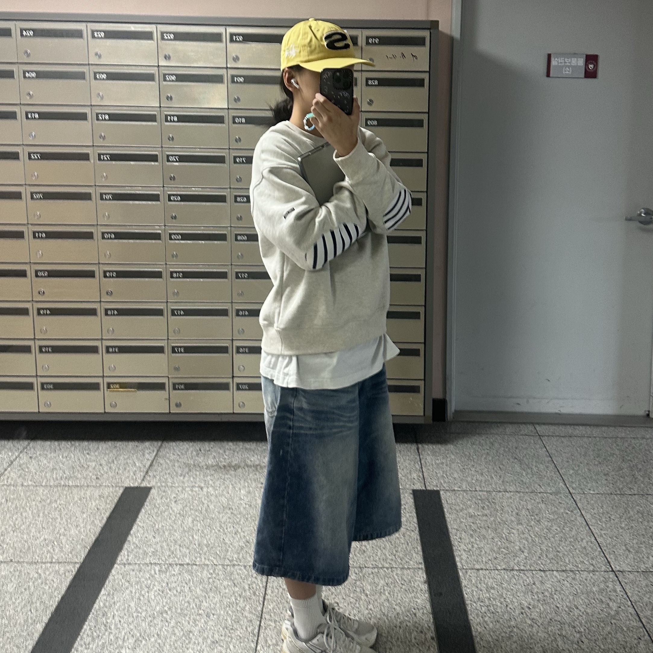 Stussy Chenille S Low Pro Cap Mustard 착용 스타일