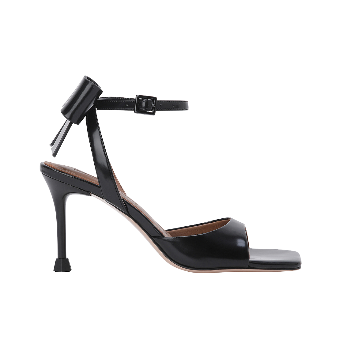 슈슈통 우먼 보우 디테일 앵클 스트랩 펌프스 블랙 - 24FW(Shushu/Tong Women Bow Detail Ankle Strap Pumps Black - 24FW)