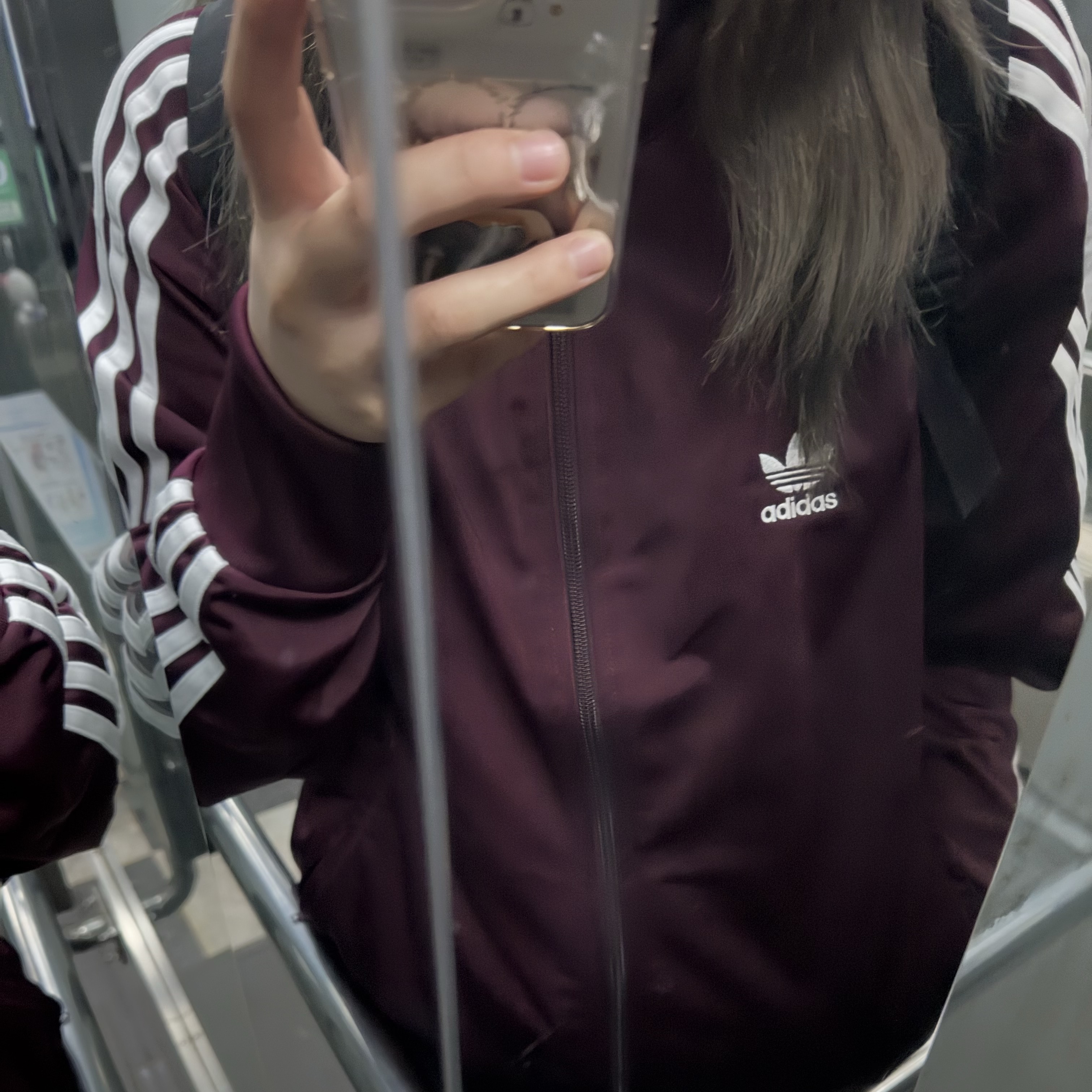Adidas Adicolor Classic Firebird Track Top Maroon - KR Sizing 착용 스타일 - 3