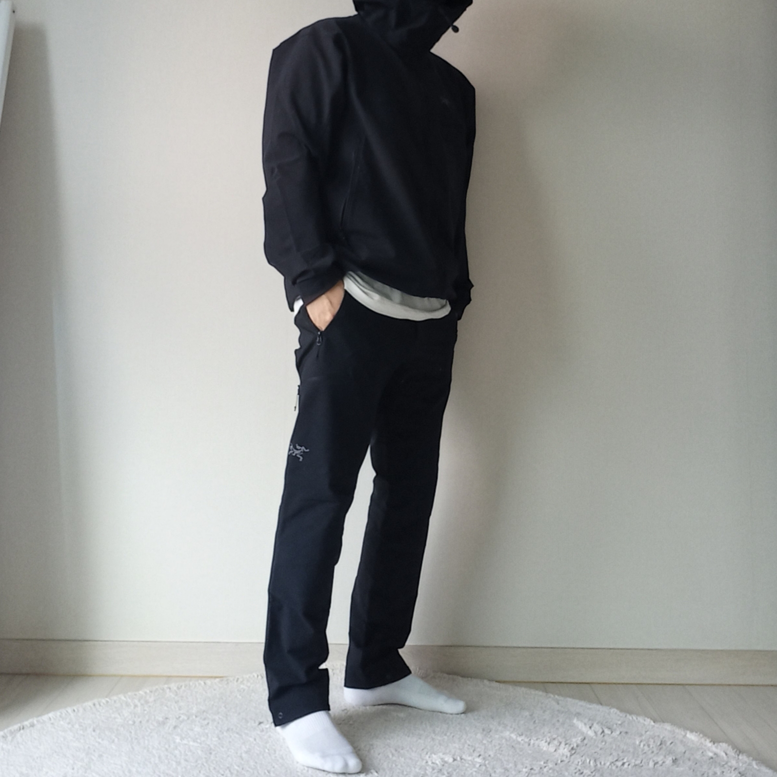 Arc'teryx Gamma AR Brushed Pants Black, Arc'teryx Gamma Hoody Black ์ฐฉ์ฉ ์คํ์ผ - 3