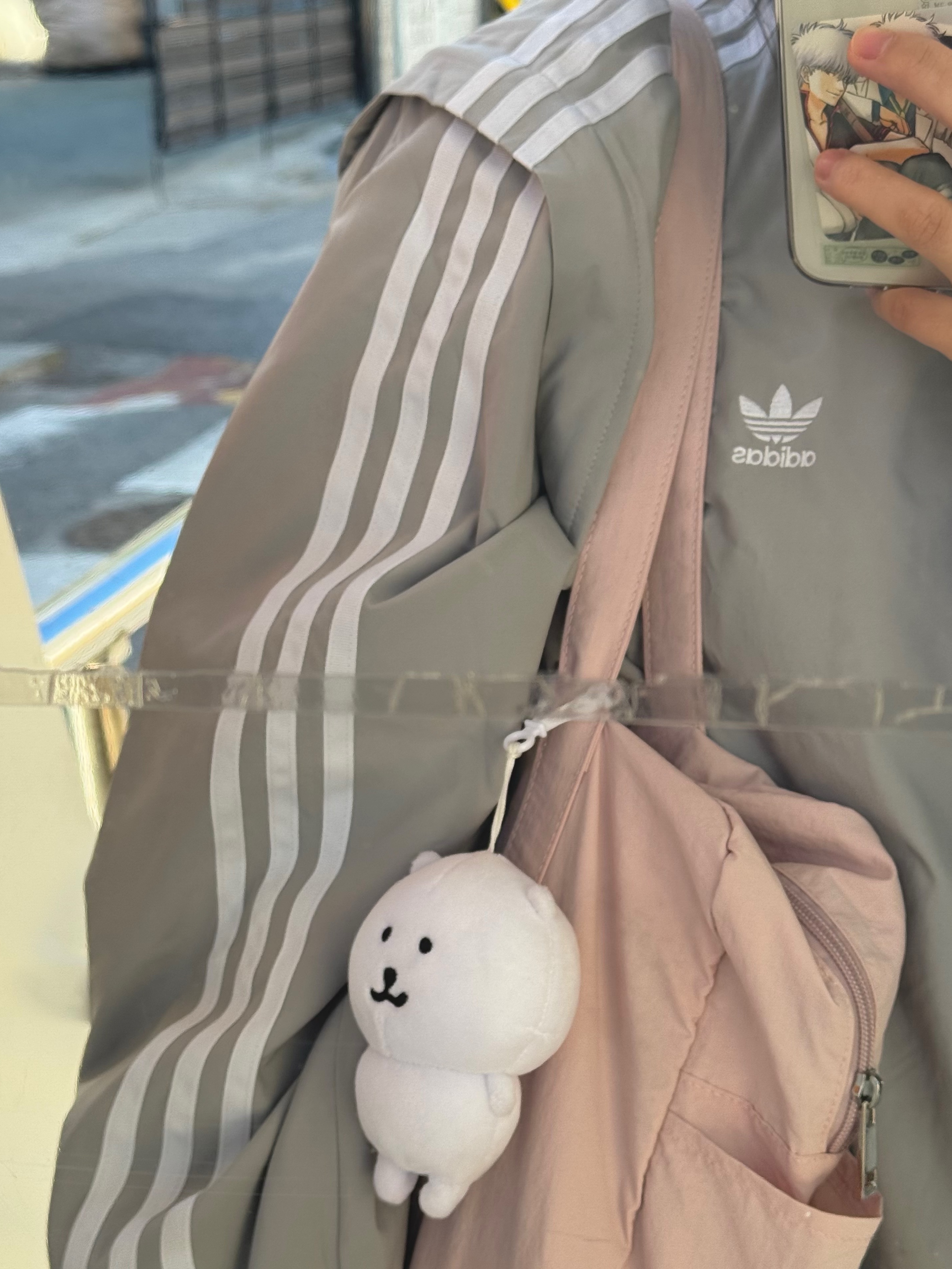 (W) Adidas Adilenium Season 2 Oversized Zip Track Top Gender Neutral Grey Two - KR Sizing 착용 스타일 - 1