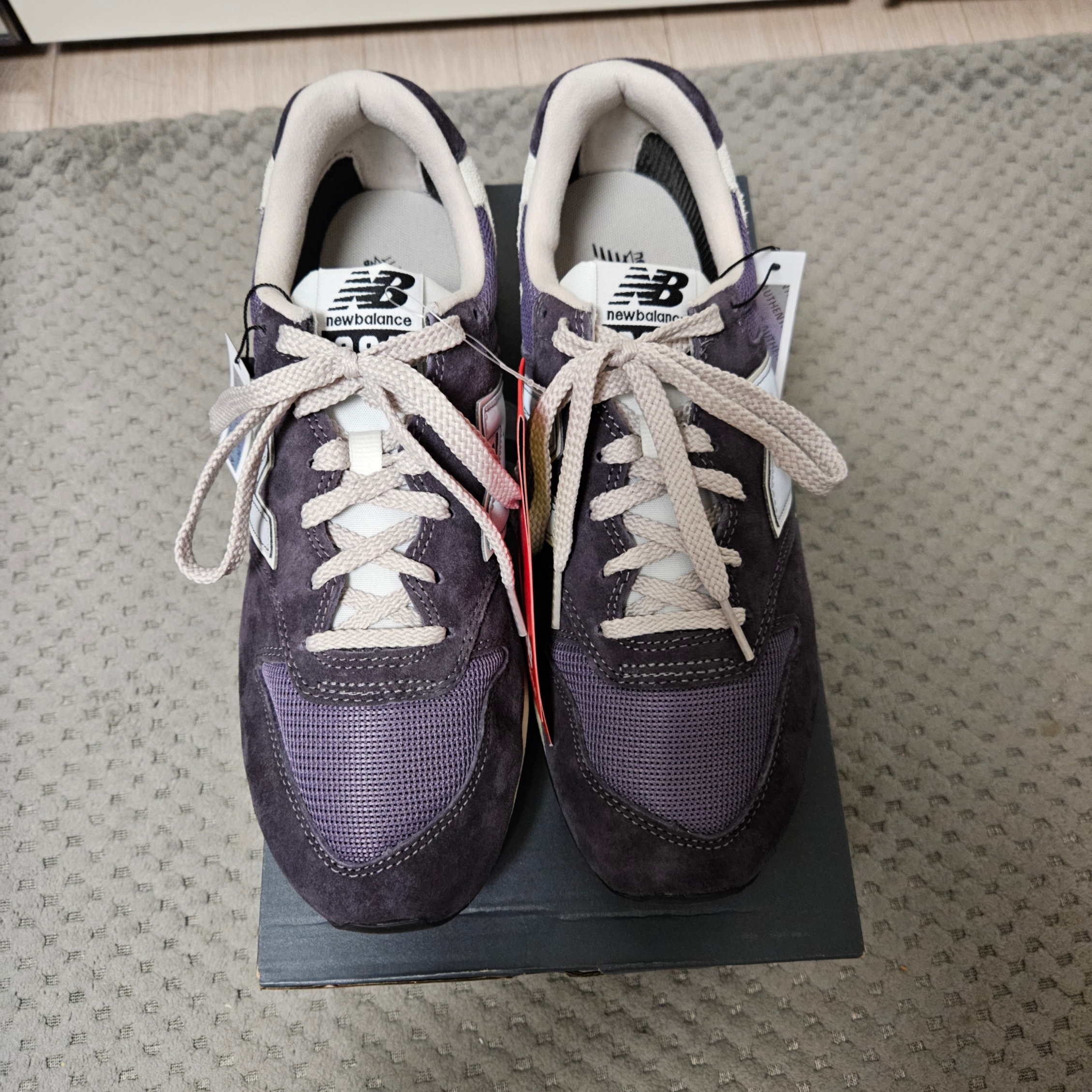 New Balance 996 Purple 착용 스타일 - 1