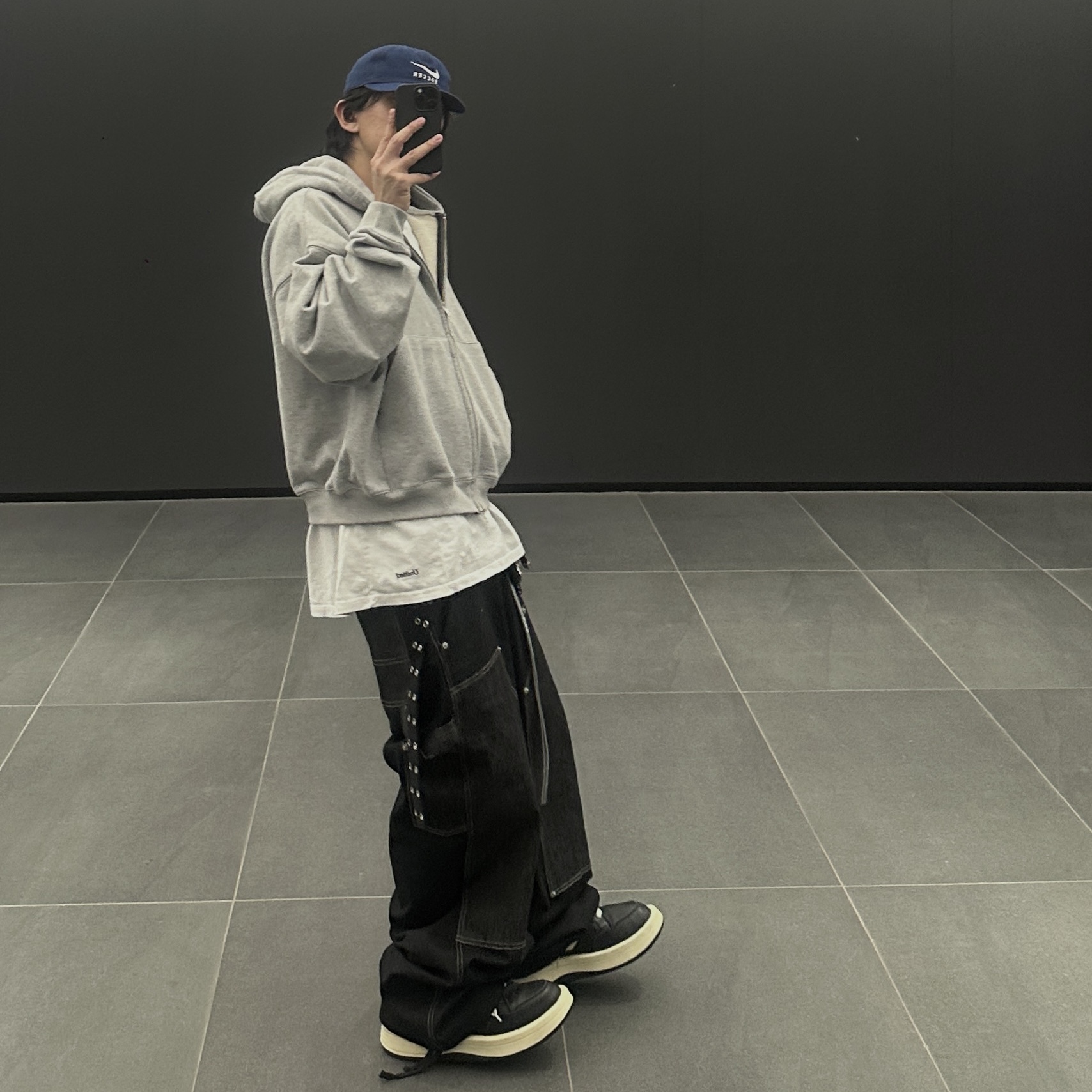 Converse x Drkshdw Turbowpn Black Cream 착용 스타일