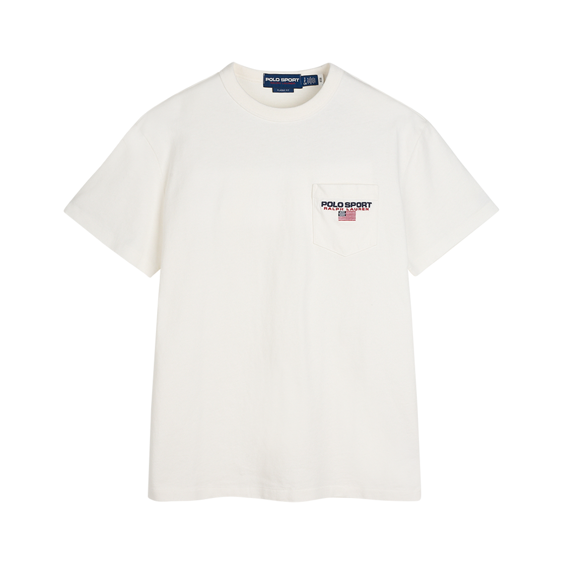 [30%적립] 폴로 랄프 로렌 클래식핏 폴로 스포츠 포켓 티셔츠 화이트 - 24FW([30%적립] Polo Ralph Lauren Classic Fit Polo Sports Pocket T-Shirt White - 24FW)