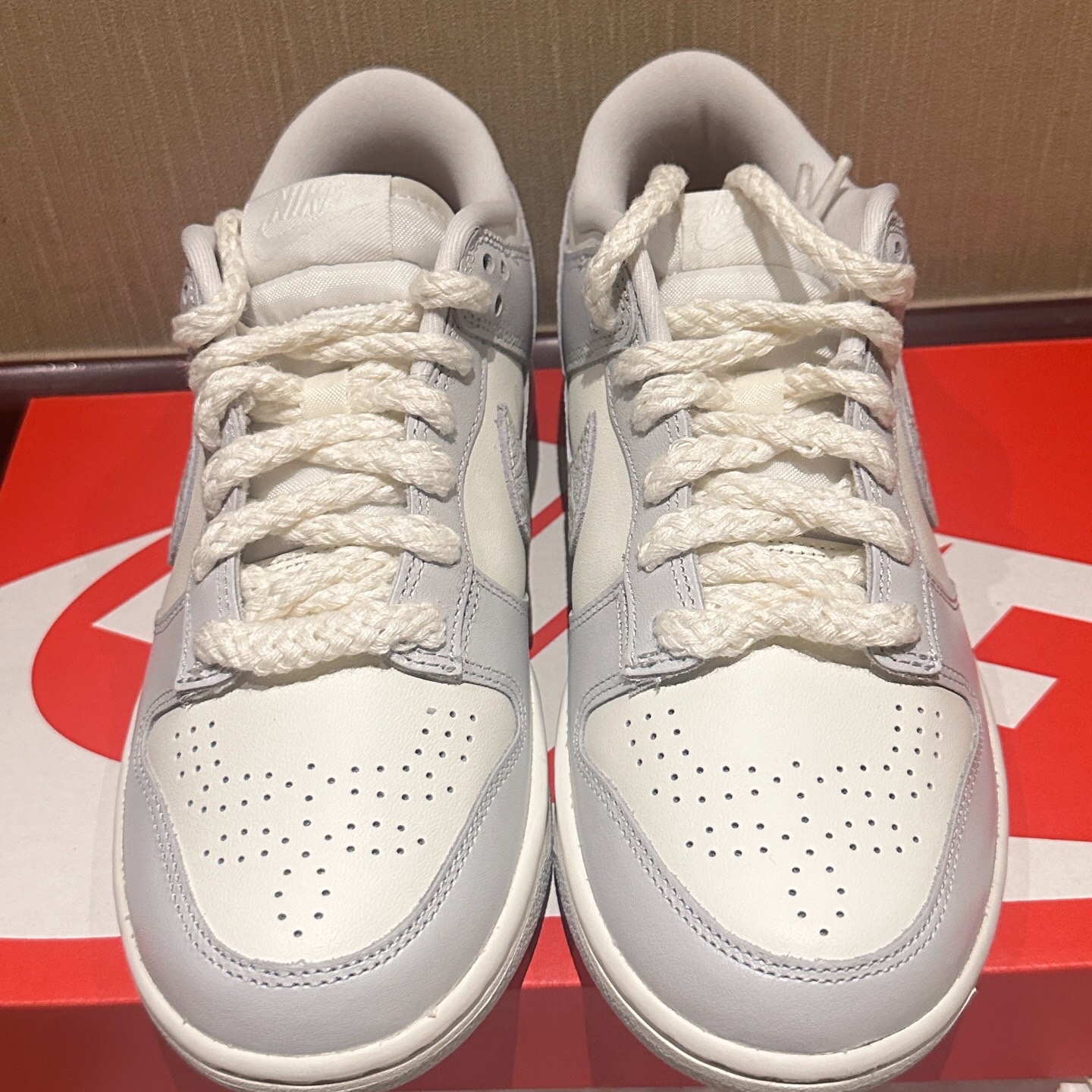 (W) Nike Dunk Low Needlework Sail Aura 착용 스타일 - 1