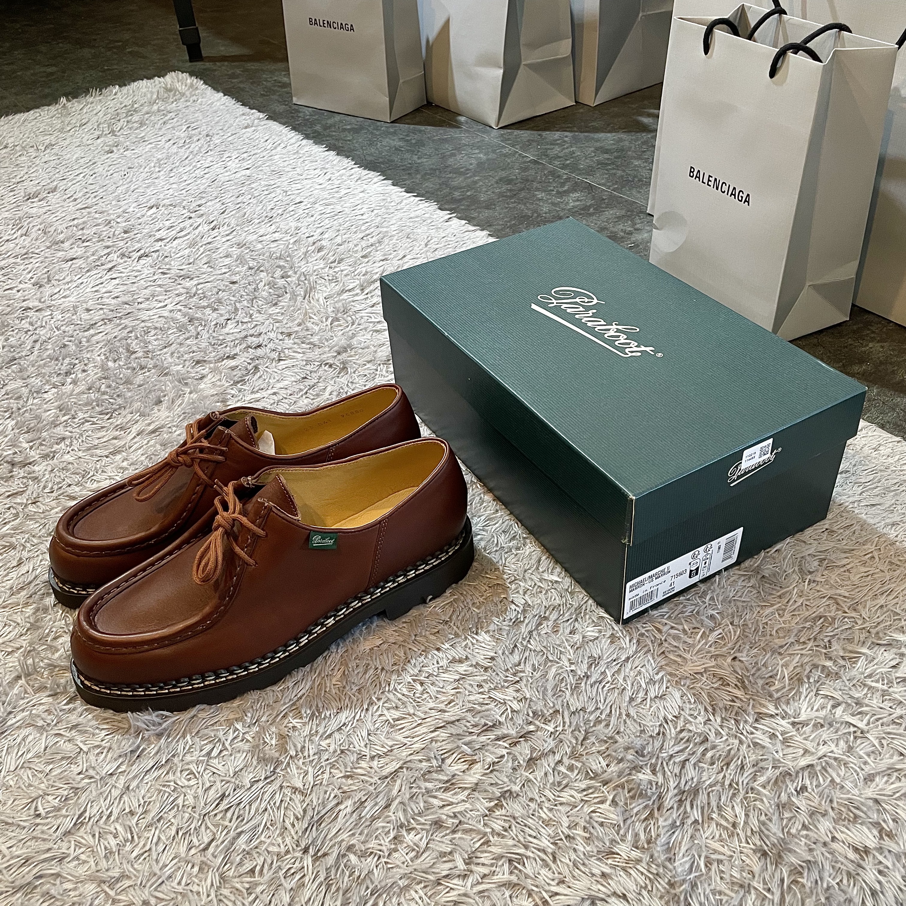 Paraboot Michael Lisse Marron 착용 스타일 - 3