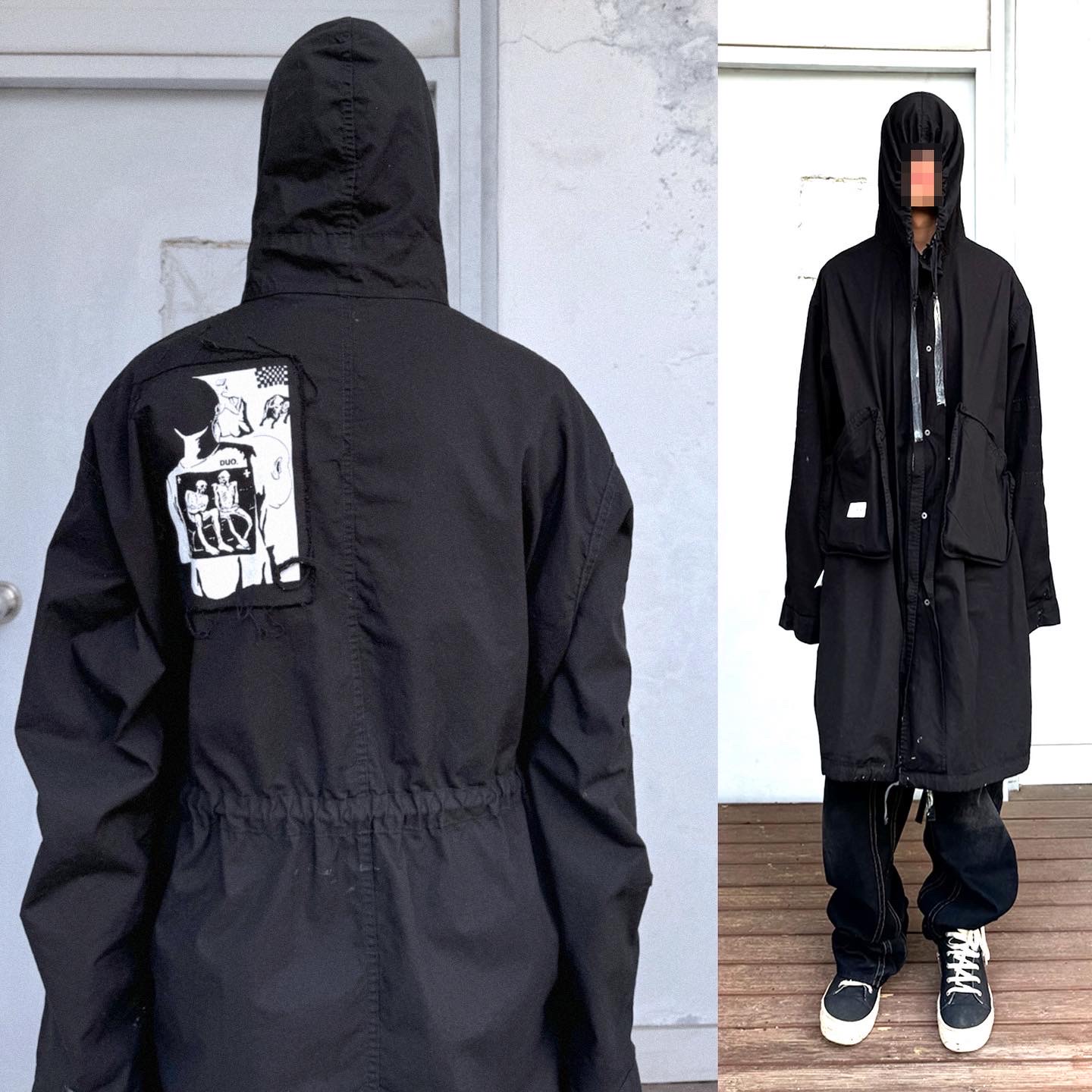 Ecrnz M51 Parka Dirt Black 착용 스타일 - 2