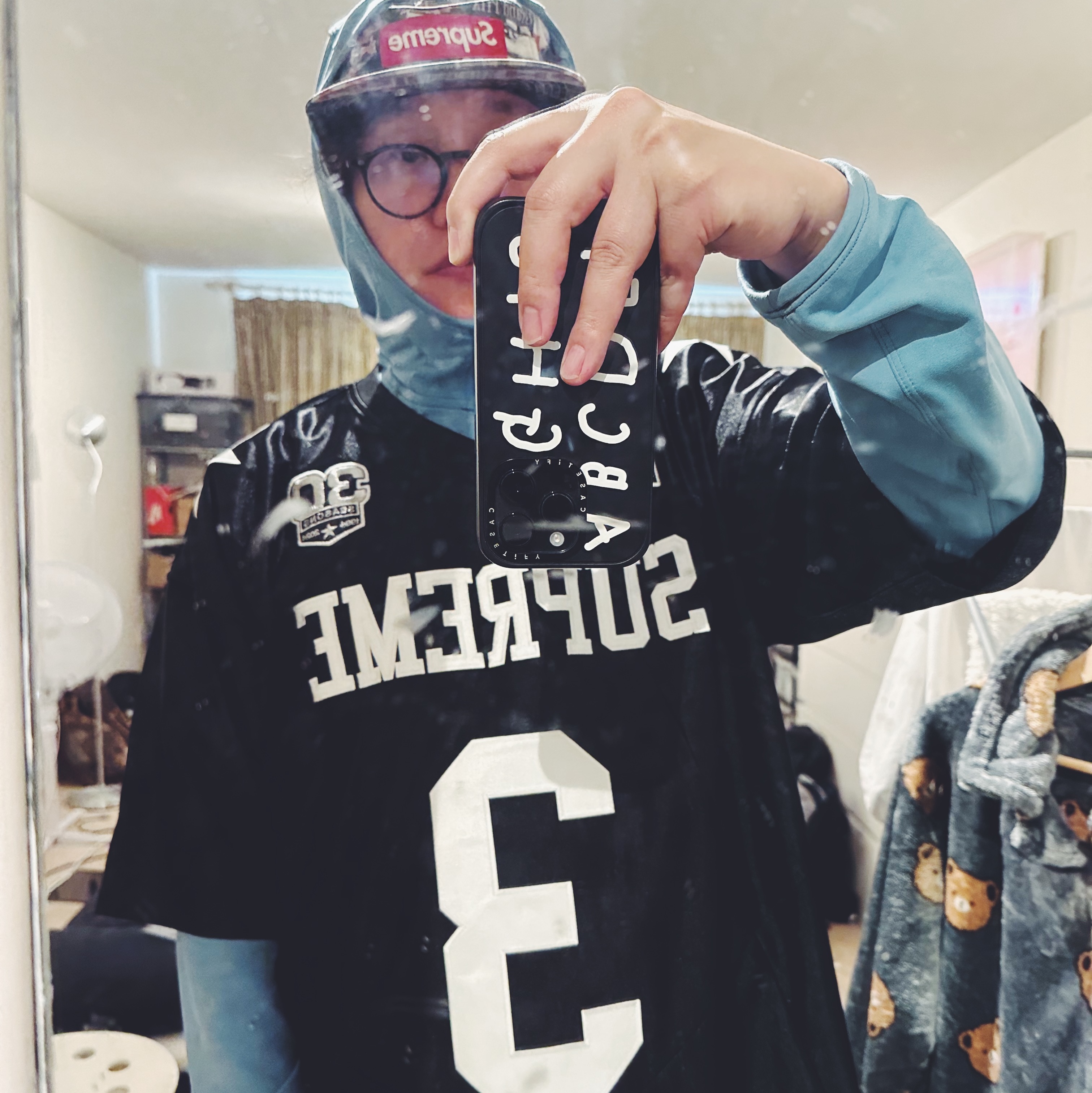 Supreme Star Football Jersey Black - 24FW 착용 스타일
