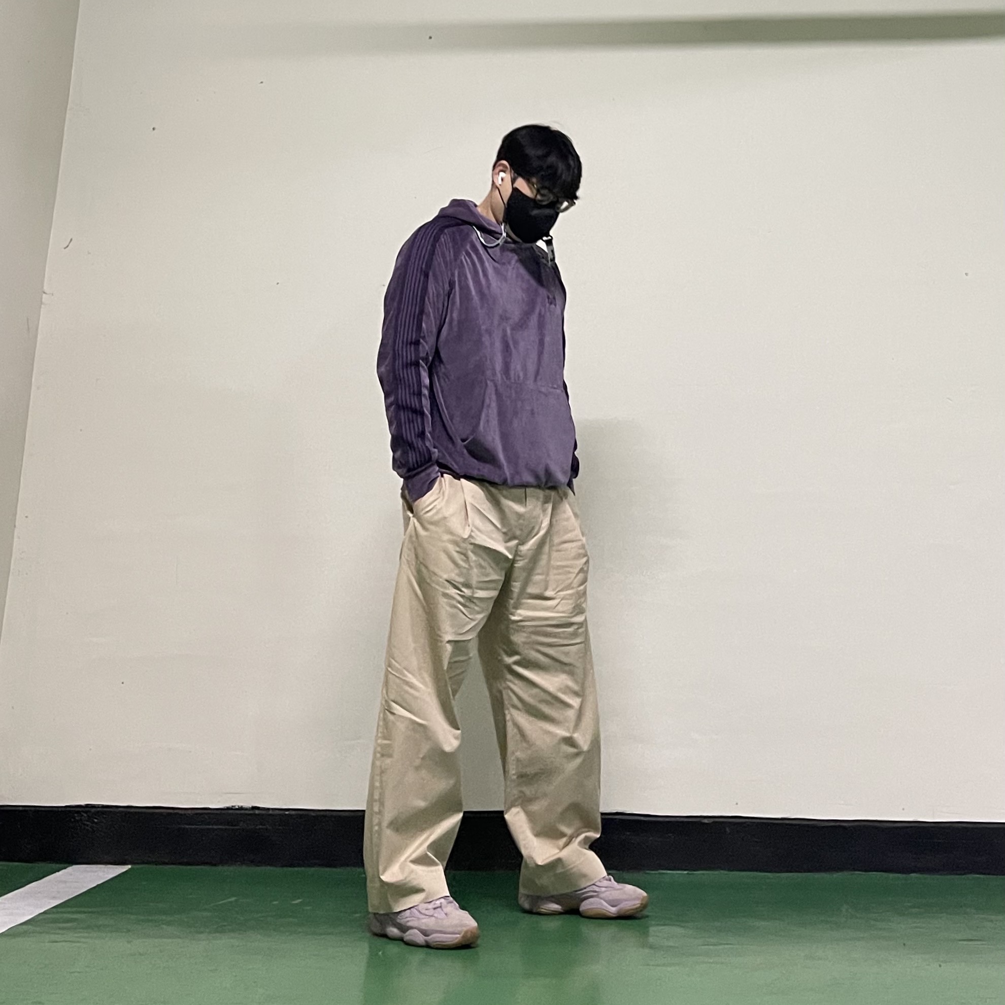Needles Track Hoodie Velour Purple, Adidas Yeezy 500 Soft Vision 착용 스타일