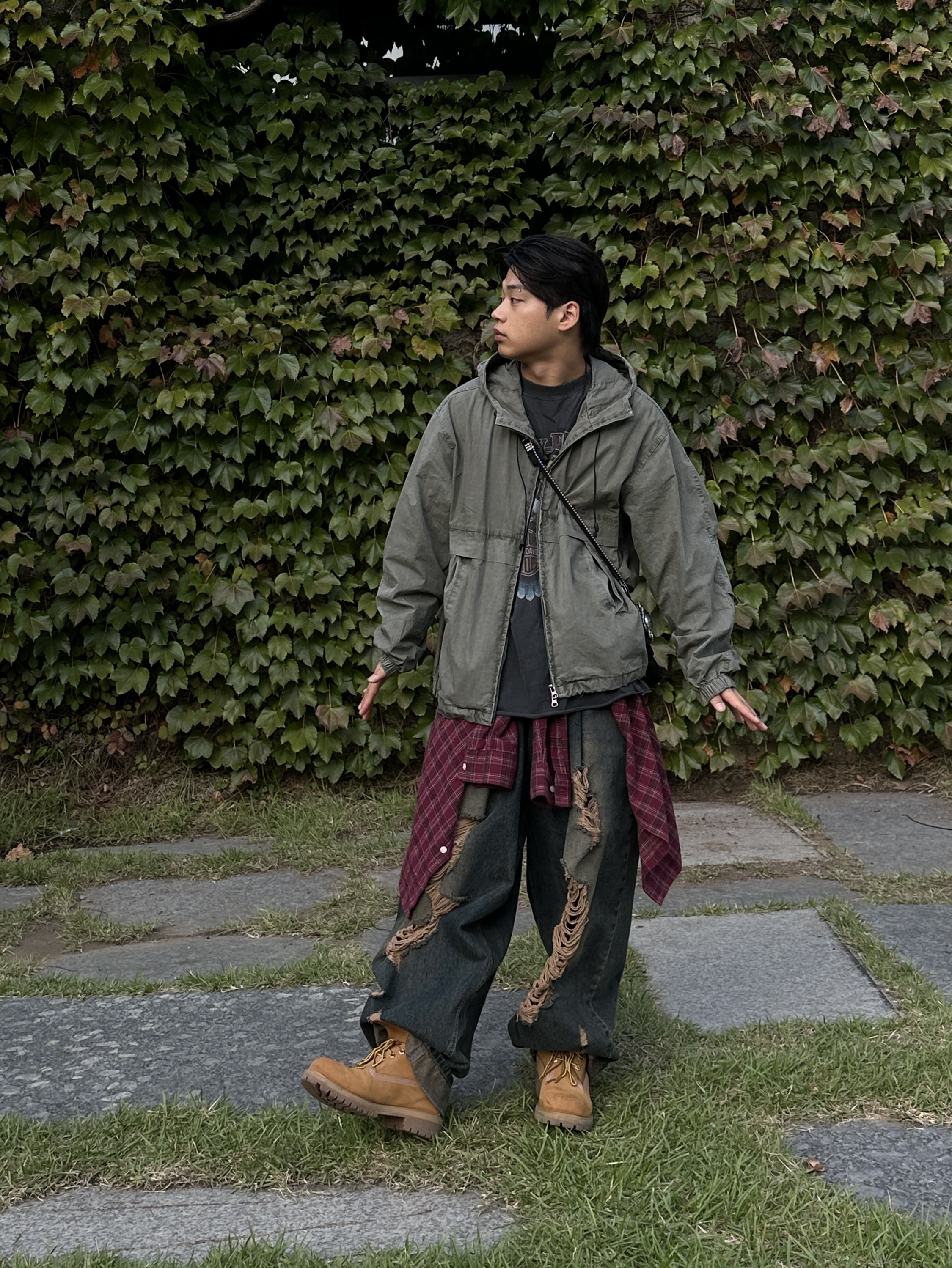 Timberland Premium 6 inch Waterproof Boot Wheat Nubuck - Wide, (W) Timberland 6 Inch Premium Waterproof Boot Wheat Nubuck - Wide 착용 스타일 - 1