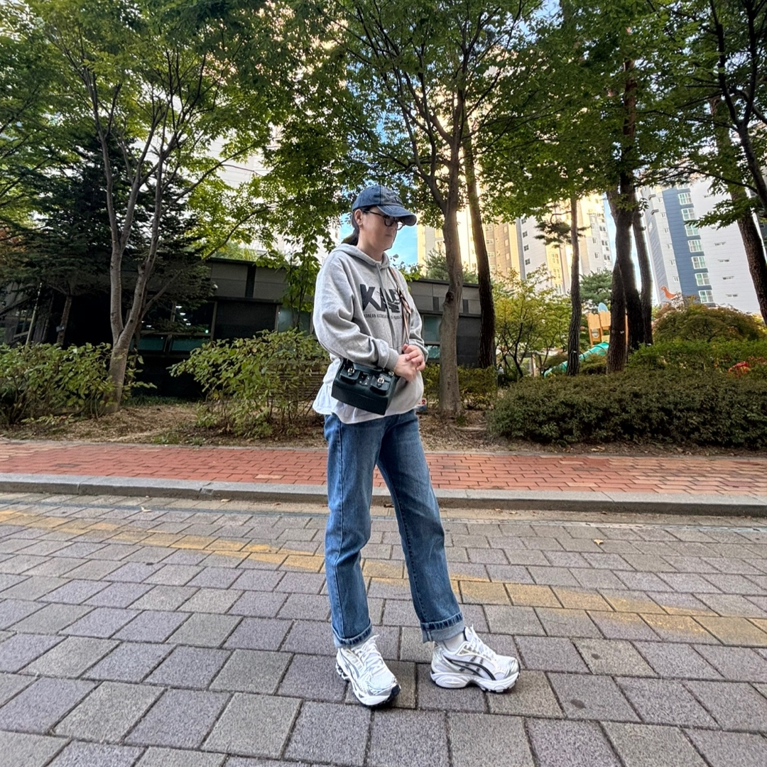 (W) Asics Gel-Kayano 14 White Midnight 착용 스타일 - 3