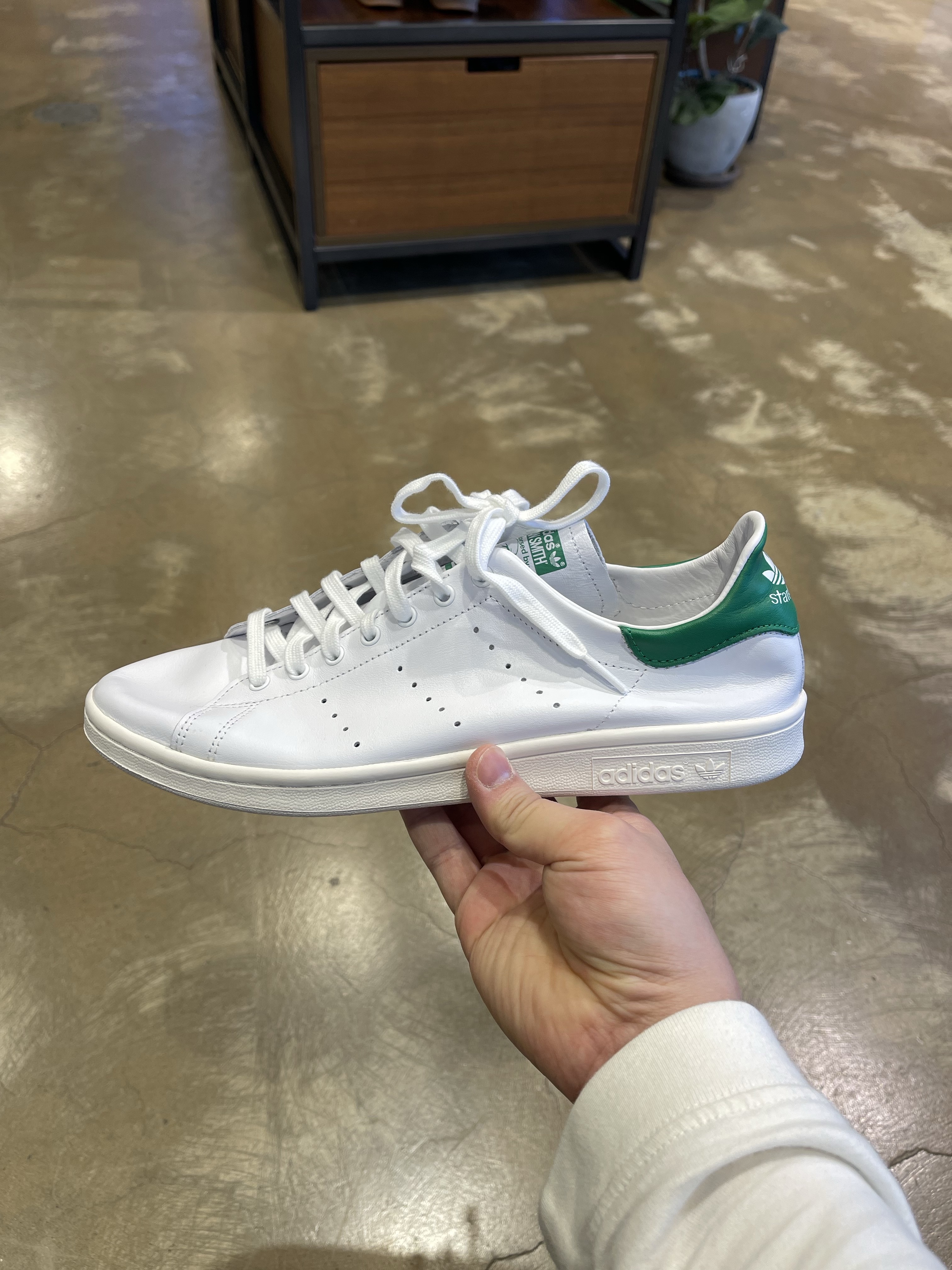 Adidas Stan Smith Decon Cloud White Green 착용 스타일 - 2