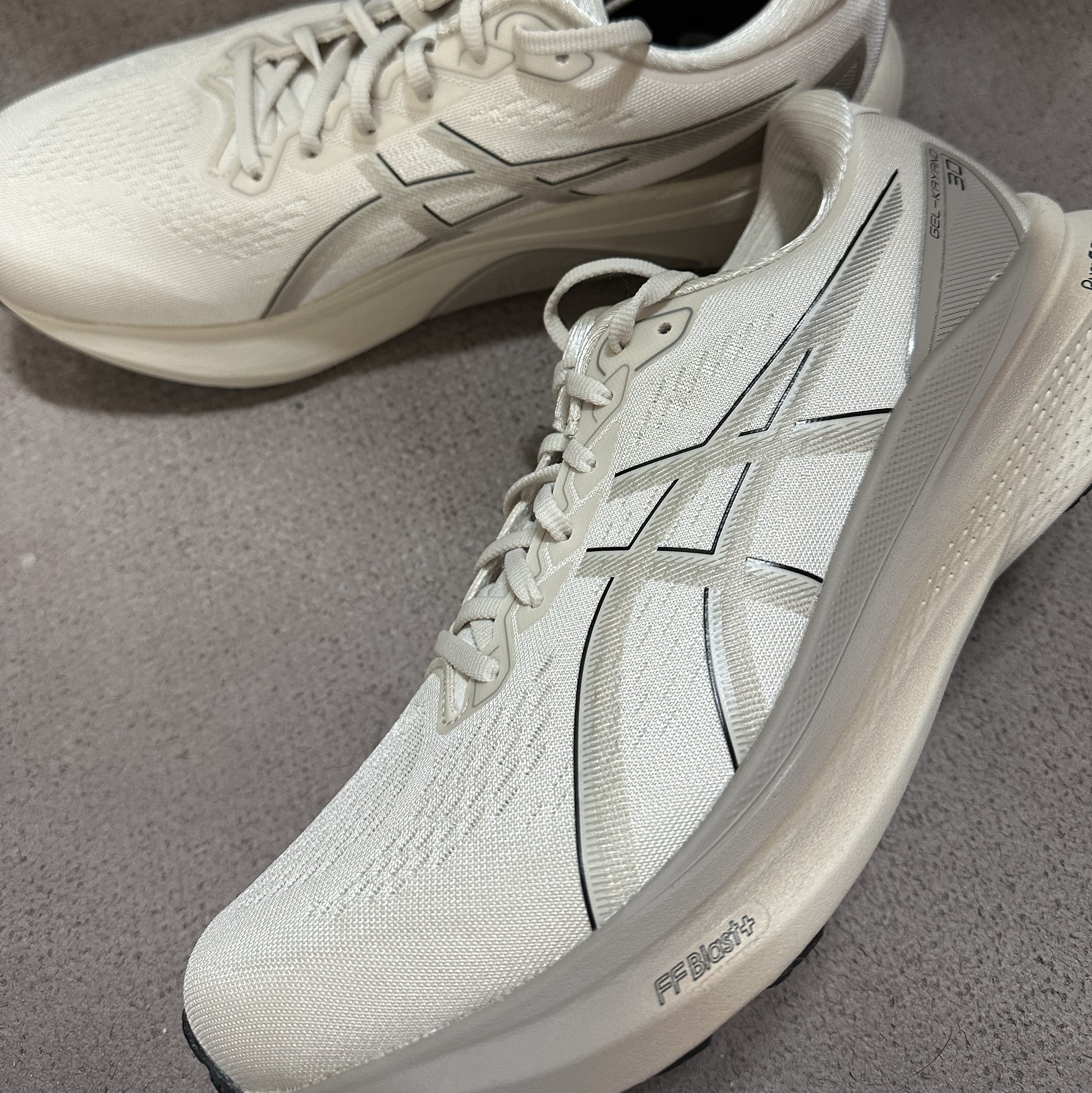 Asics Gel-Kayano 30 Oatmeal Black- 4E Extra Wide 착용 스타일