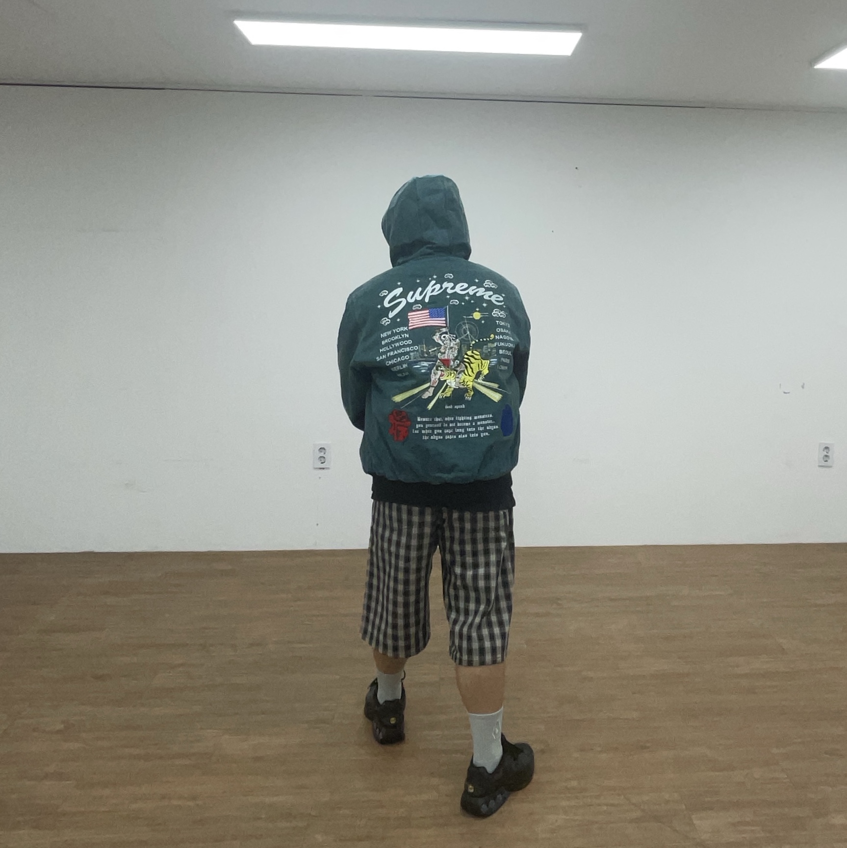 Supreme Aoi Hooded Work Jacket Teal - 24SS, Nike x Supreme Air Max DN SP Black Galactic Jade 착용 스타일