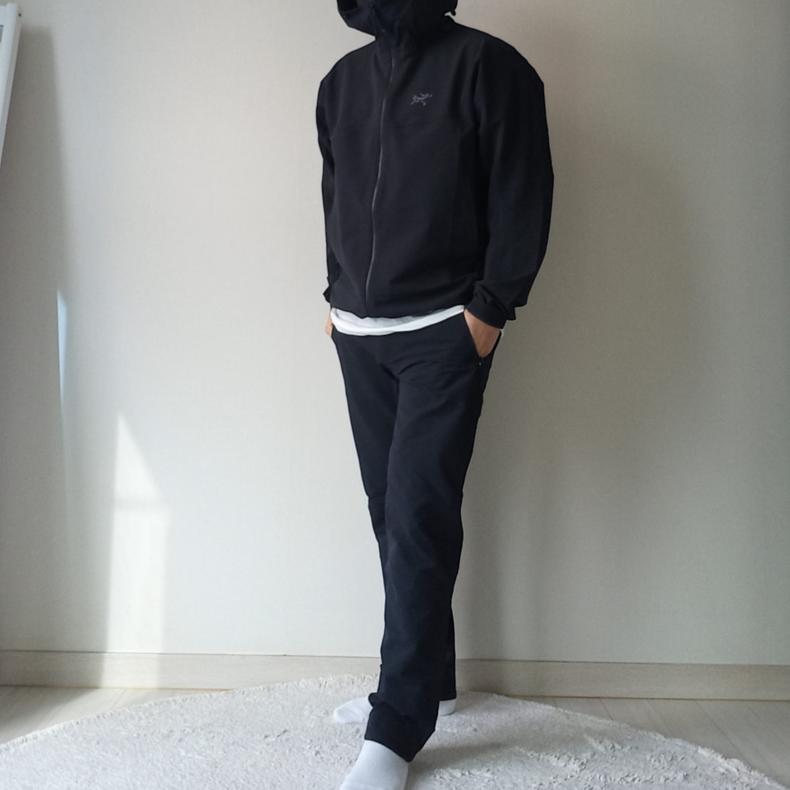 Arc'teryx Gamma AR Brushed Pants Black, Arc'teryx Gamma Hoody Black ์ฐฉ์ฉ ์คํ์ผ - 4