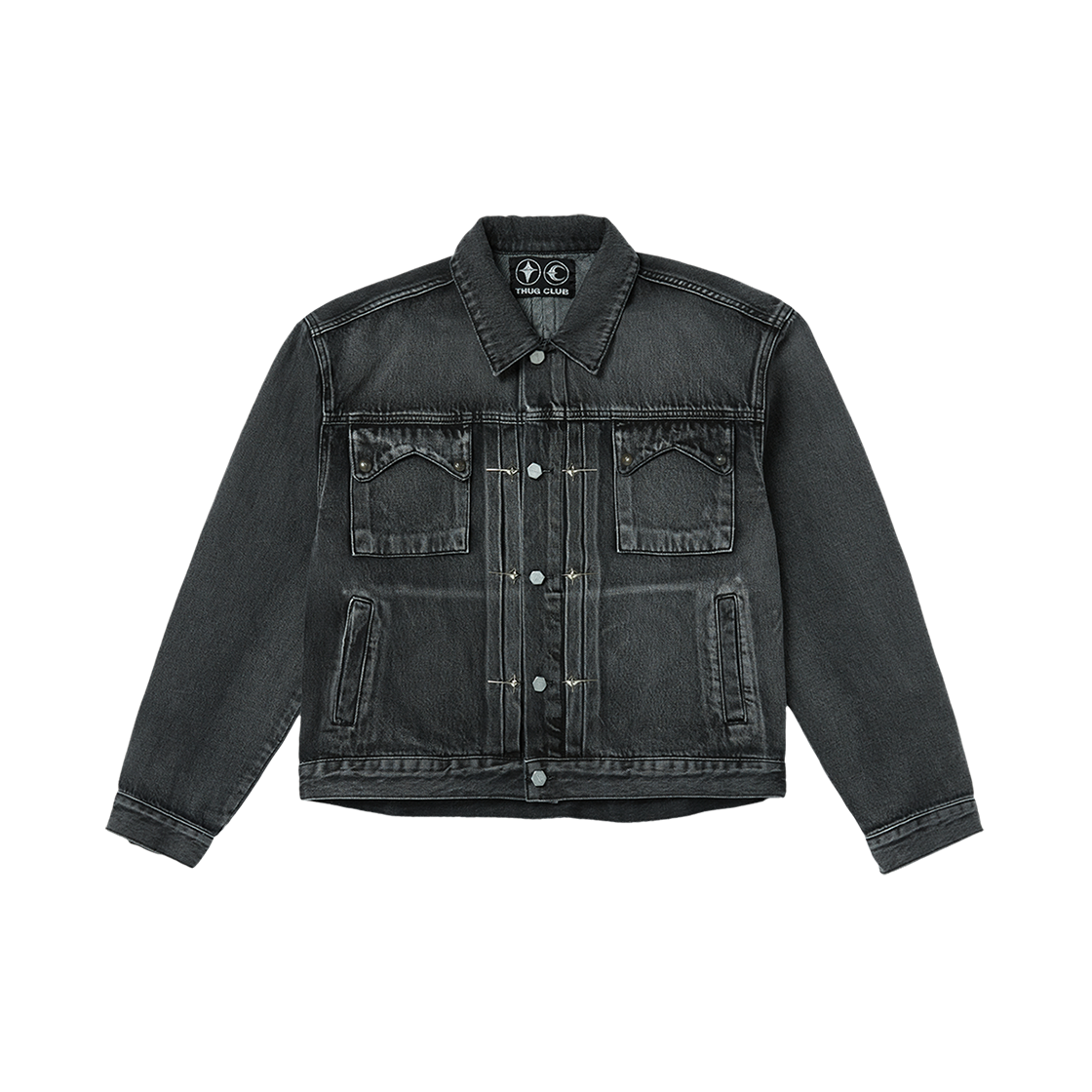 KM4DOTDTC23BK Thug Club Claw Denim Jacket Black - 24FW