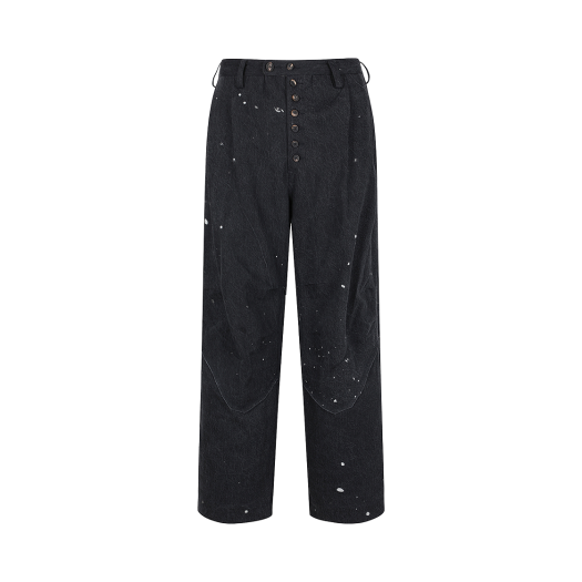 KM4DPADZC18NY Ziggy Chen Wide Leg Denim Trousers Navy - 24FW