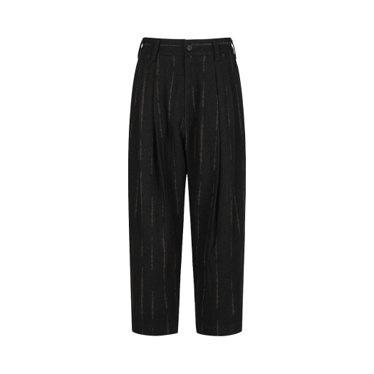 KM4DPALZC19BK Ziggy Chen Drop Crotch Wide Leg Trousers Black - 24FW