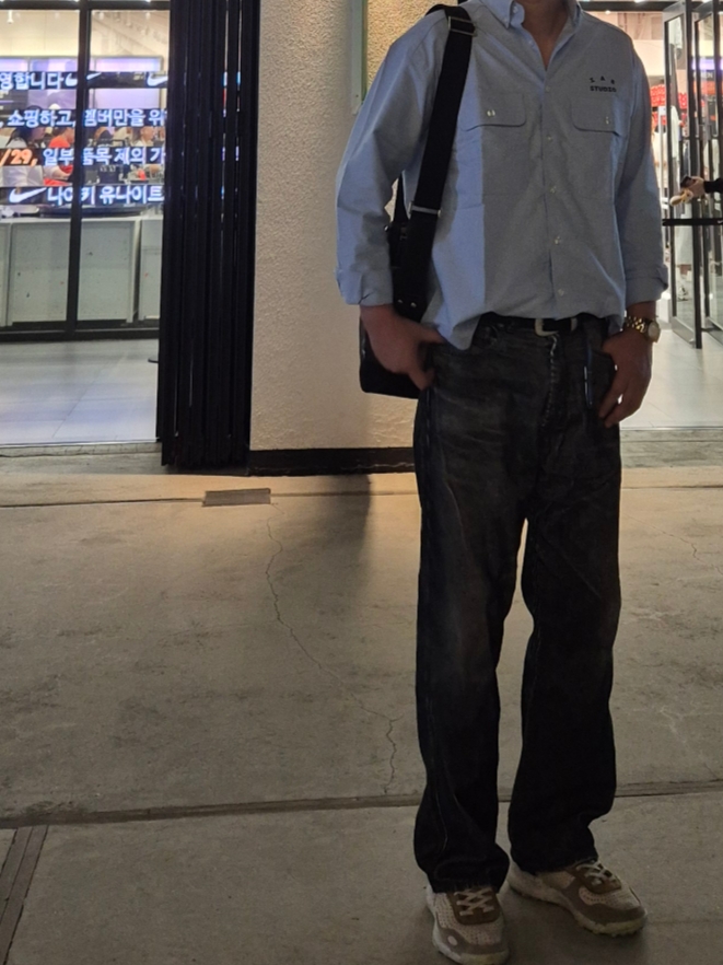 Matin Kim Western Style Belt Black, Our Legacy Third Cut Digital Dark Aurora Corduroy 착용 스타일 - 2