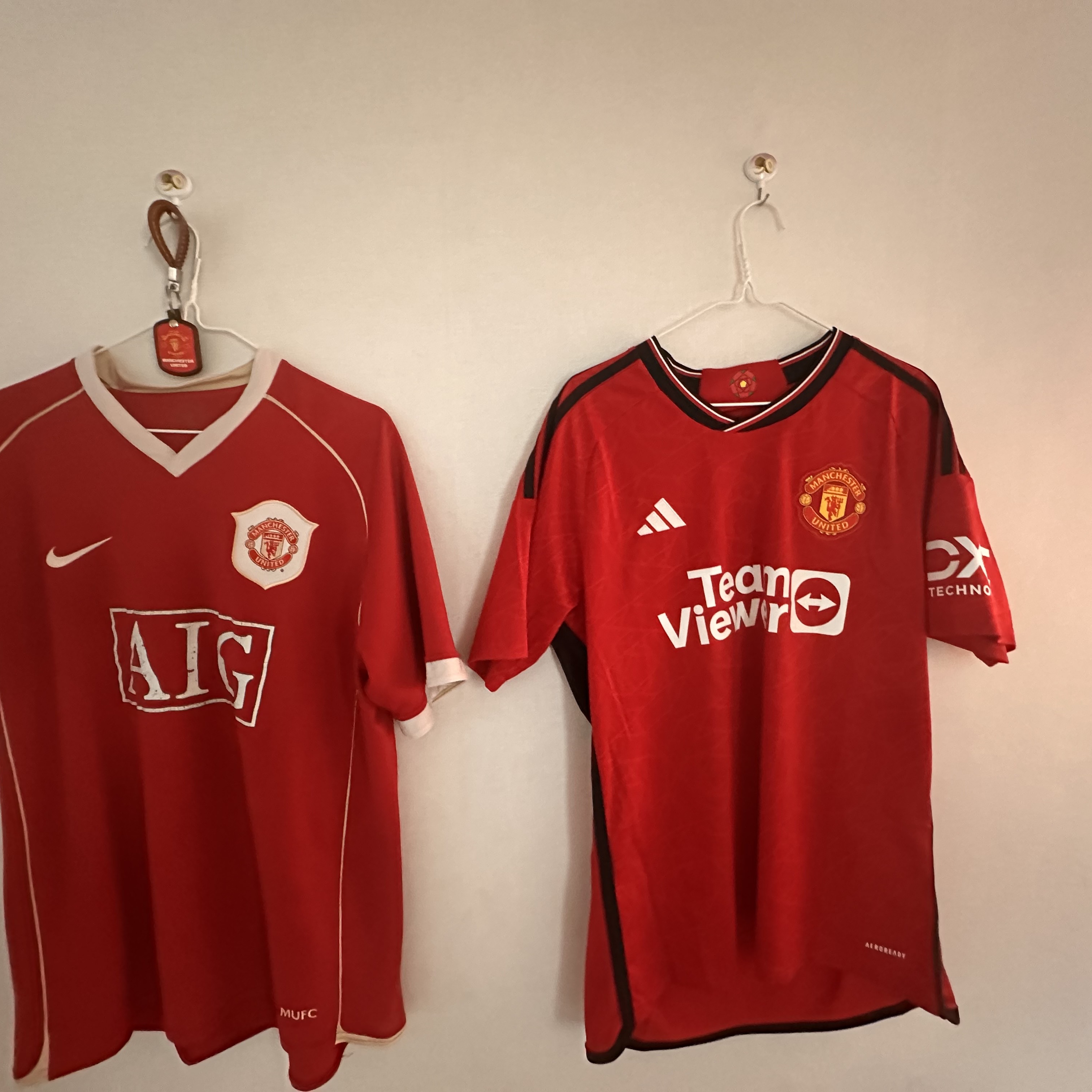 Adidas Manchester United 2023/24 Home Jersey Team Collegiate Red - KR Sizing (Non Marking Ver.) 착용 스타일