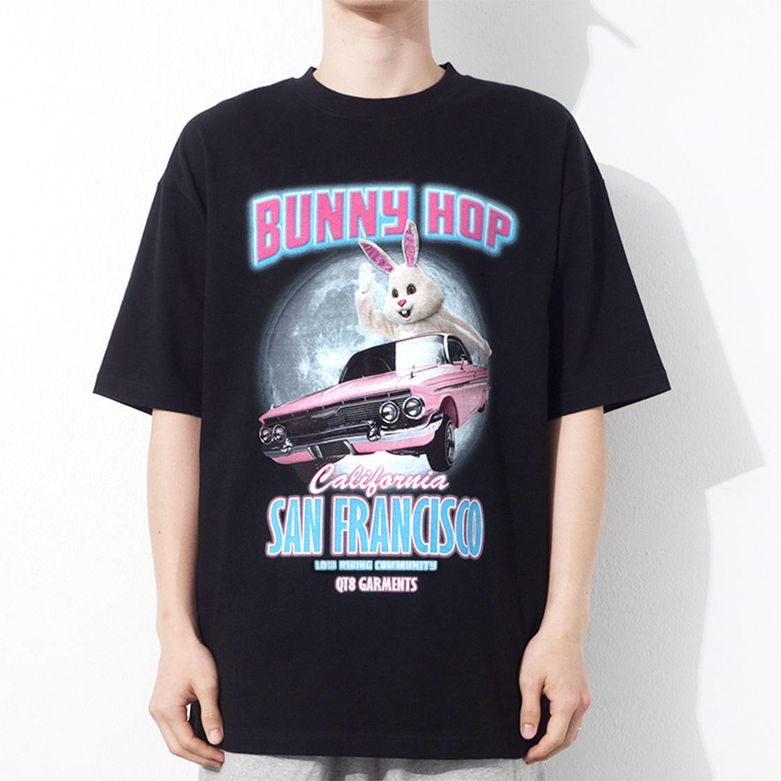 큐티에잇 가먼츠 버니 홉 티 블랙(QT8 GARMENTS Bunny Hop Tee Black) - 3