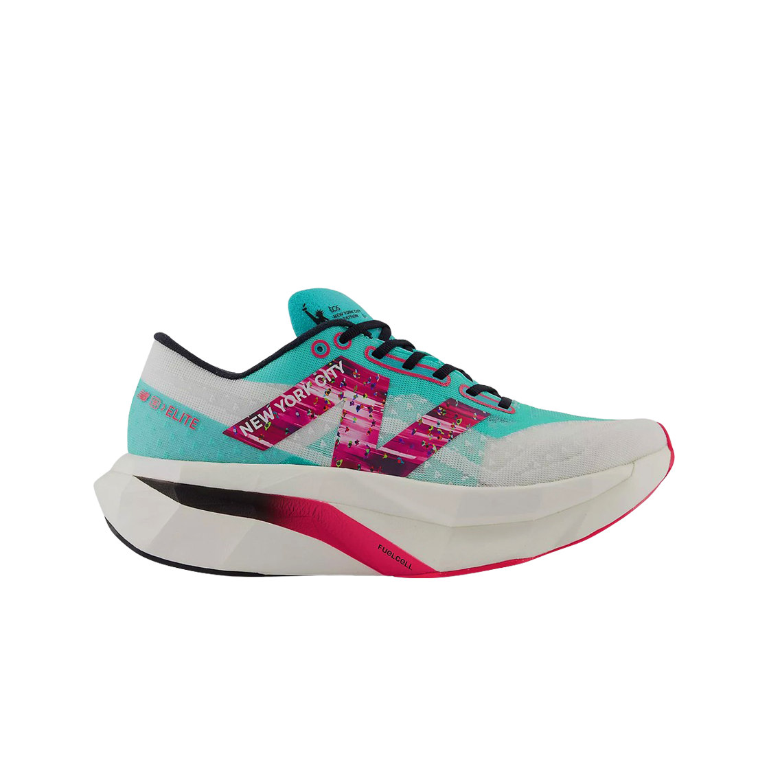 (W) 뉴발란스 퓨어셀 슈퍼컴프 엘리트 v4 TCS NYC 마라톤 사이버 제이드 화이트 - B 스탠다드((W) New Balance Fuelcell SuperComp Elite v4 TCS NYC Marathon Cyber Jade White - B Standard) - 1