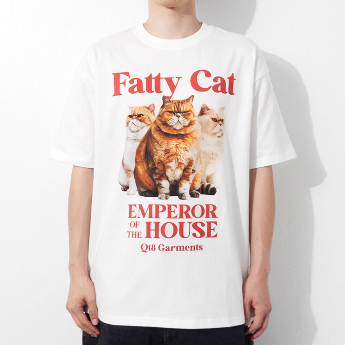 큐티에잇 가먼츠 패티 캣 티 아이보리(QT8 GARMENTS Fatty Cat Tee Ivory) - 3