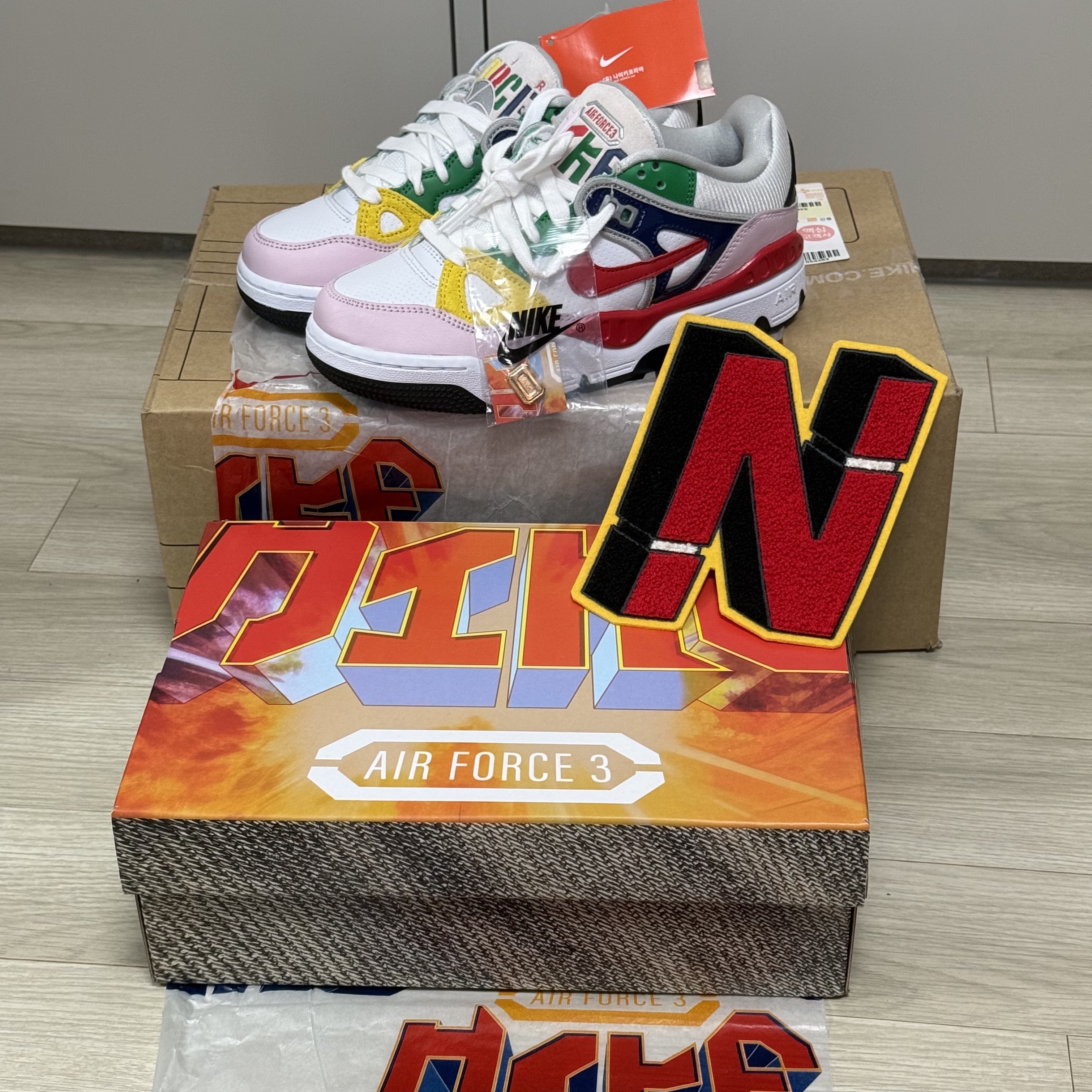 Nike x Nigo Air Force 3 Low SP Blue Void and Tour Yellow 착용 스타일