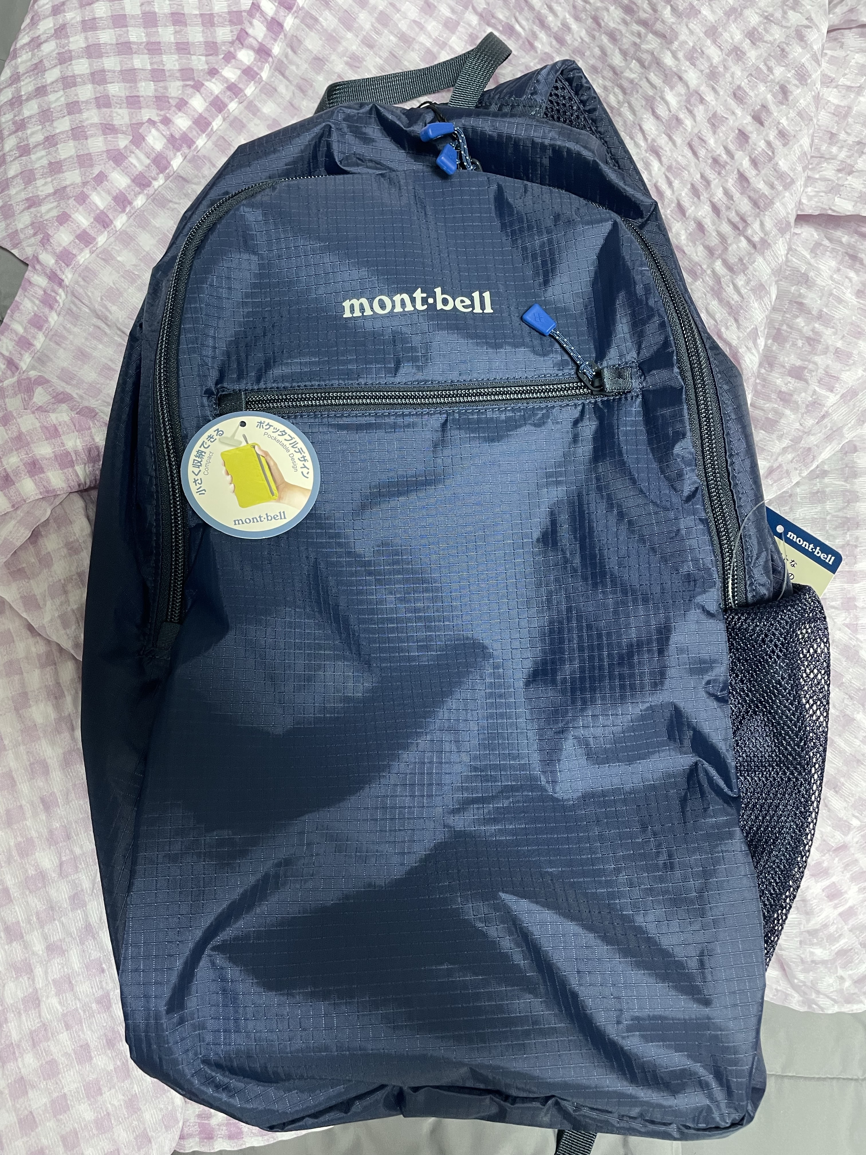 Montbell Pocketable Light Pack 18 Navy 착용 스타일