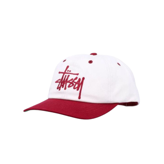 Stussy Low Profile Big Basic Snapback Natural Wine