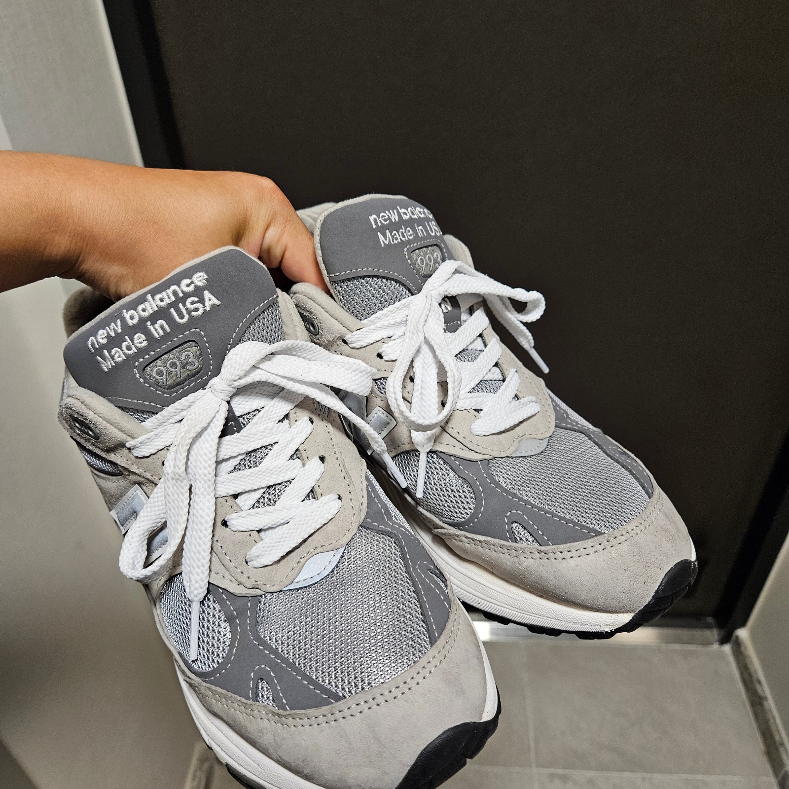 New Balance 993 Made in USA Grey - D Standard 착용 스타일