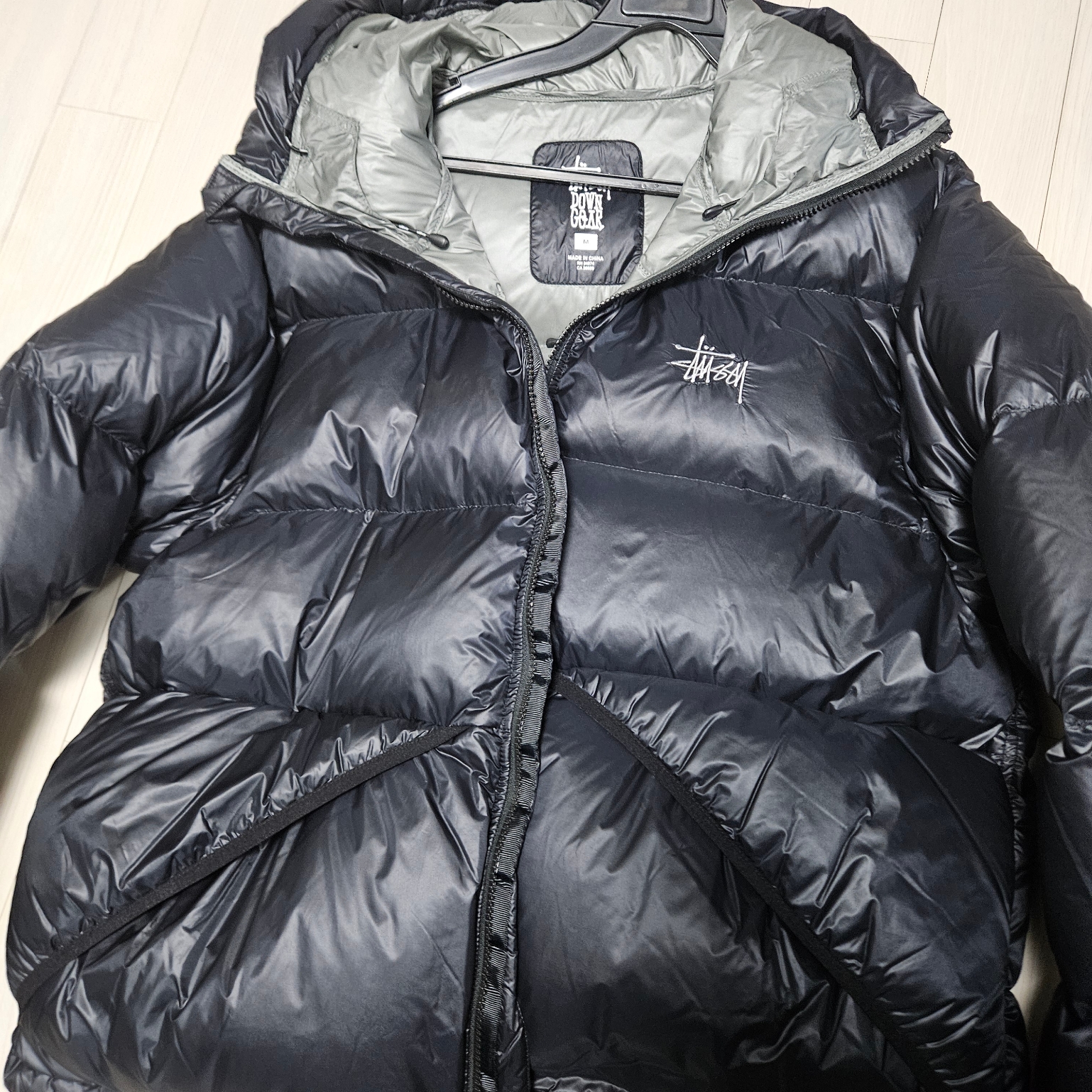 Stussy Down Parka Micro Ripstop Phantom Black 착용 스타일