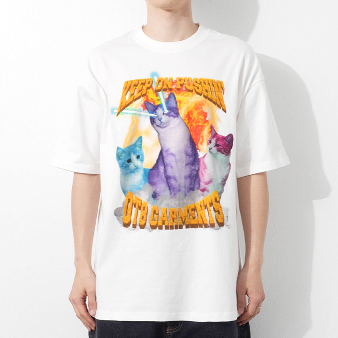 큐티에잇 가먼츠 와일드 캣 티 아이보리(QT8 GARMENTS Wild Cat Tee Ivory) - 3