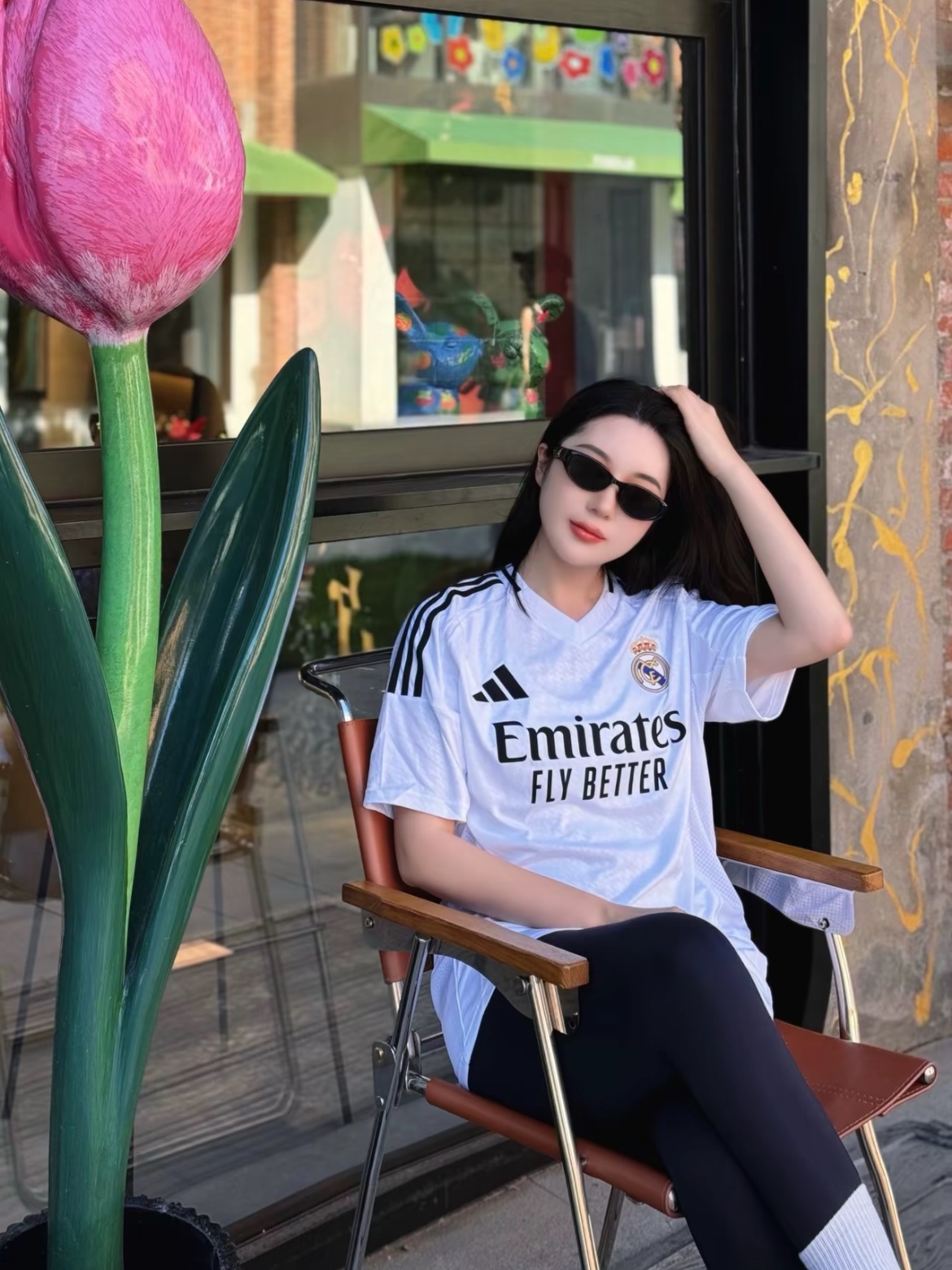 Adidas Real Madrid 2024/25 Home Jersey White - KR Sizing (Non Marking Ver.) 착용 스타일
