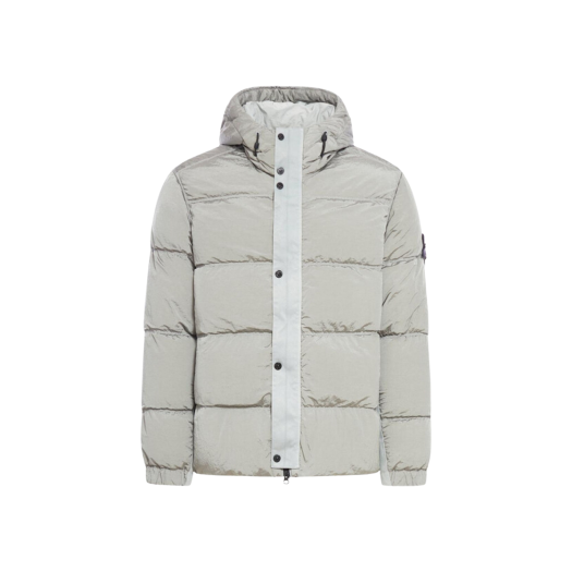 Stone Island 41419 Nylon Metal Econyl Hooded Down Jacket Anti Drop Grey - 24FW