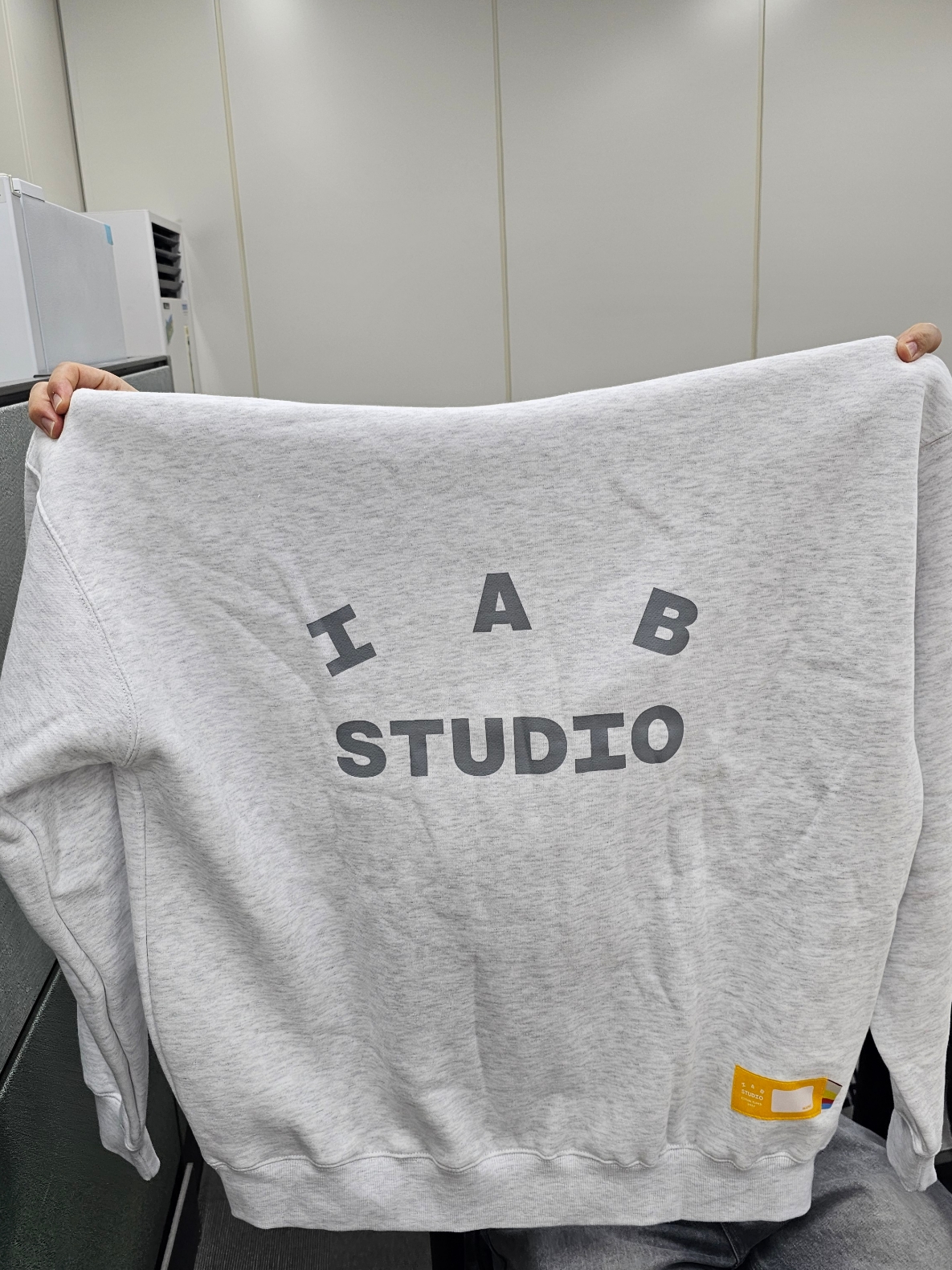 IAB Studio Hoodie Light Gray 착용 스타일
