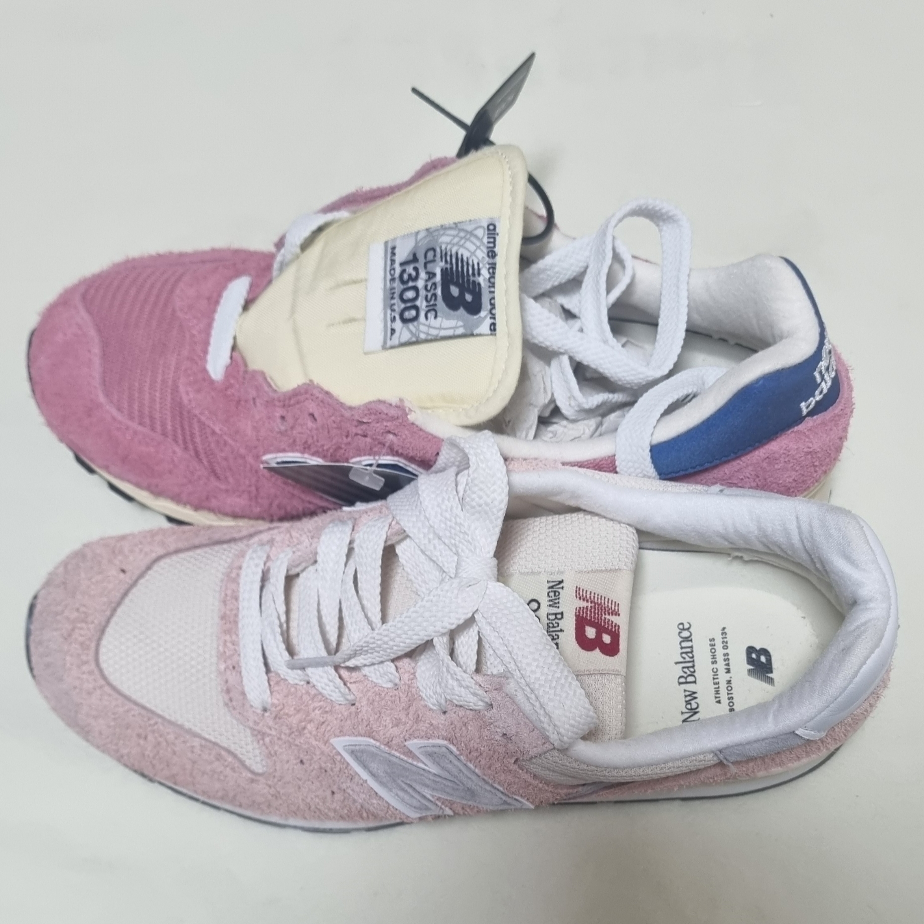 New Balance Made in USA 996 Pink Haze Silver, New Balance x Aime Leon Dore 1300 Dusty Pink 착용 스타일