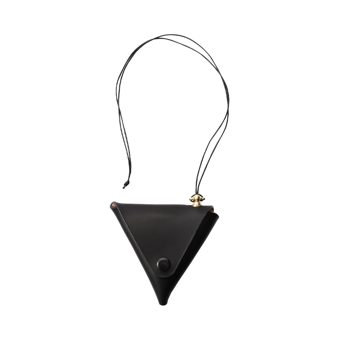 세븐바이세븐 x 루스터 킹 레더 트라이앵글 코인 케이스 플레인 블랙 - 24FW(Seven By Seven x Rooster King & Co. Leather Triangle Coin Case Plain Black - 24FW)