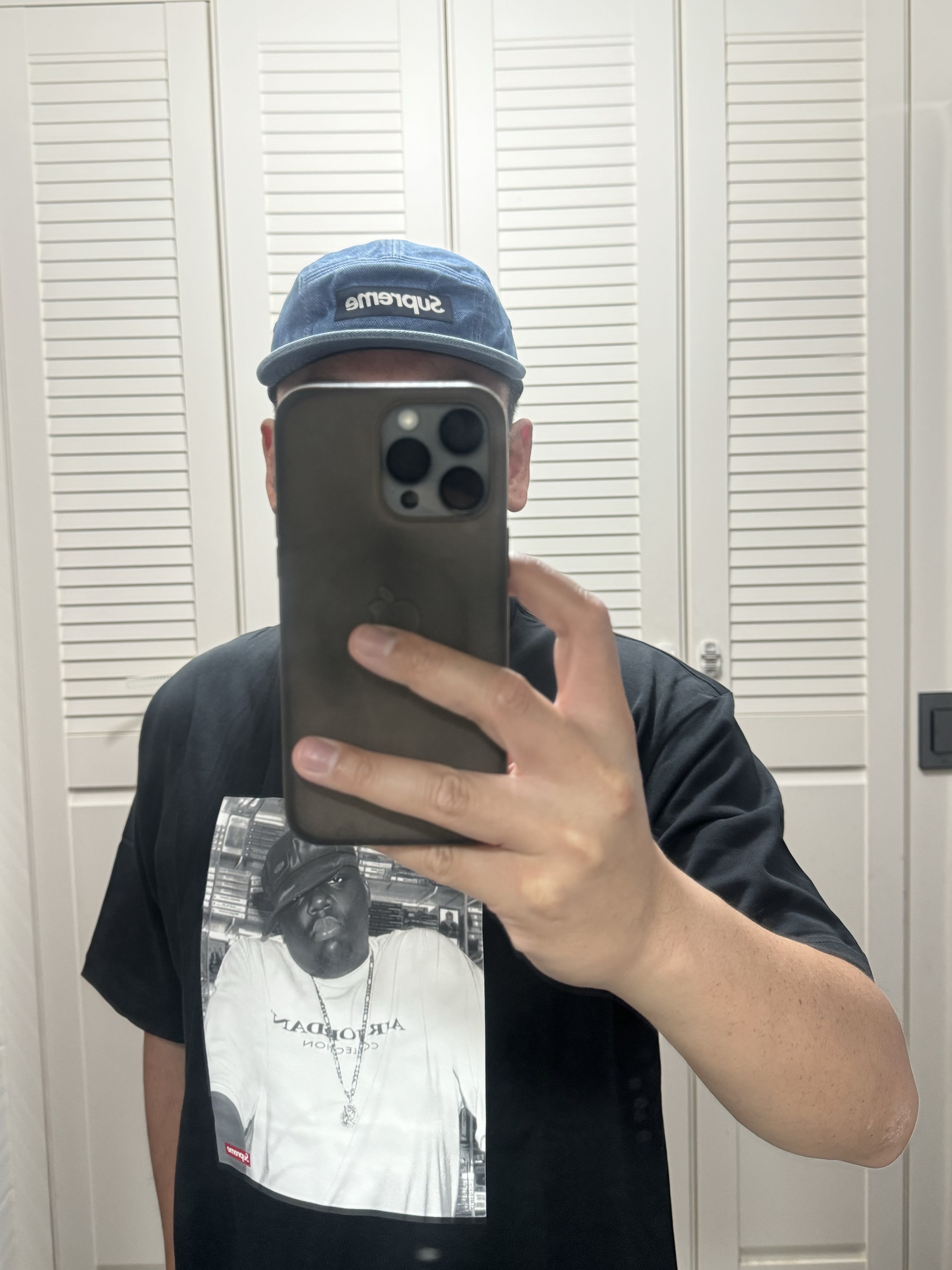 Supreme x Jordan Biggie S/S Top Black - 24FW 착용 스타일