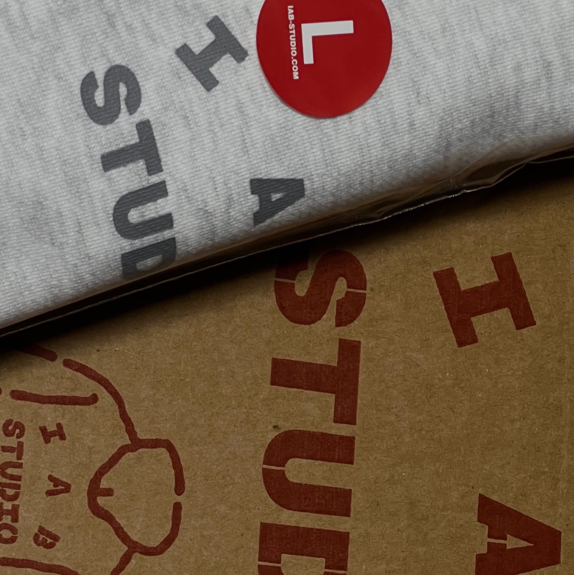 IAB Studio Hoodie Light Gray 착용 스타일