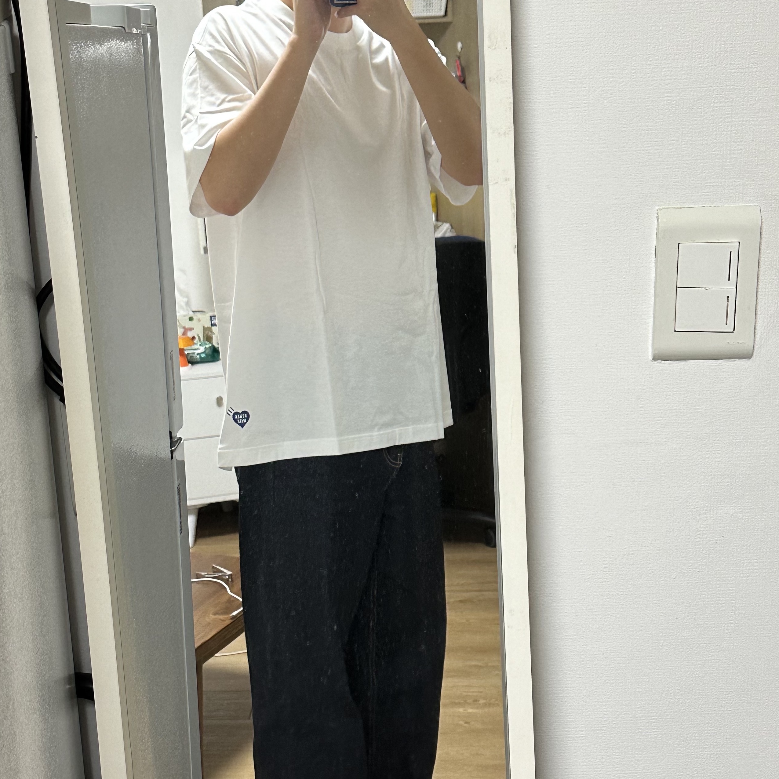 Human Made T-Shirts White (3 Pack) 착용 스타일