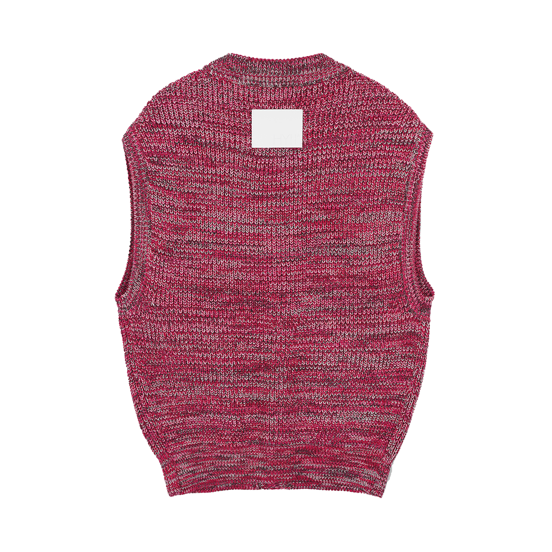 하이투 멀리 칼라 버튼 프론트 니트 베스트 레드(HYII Multi Color Button Front Knit Vest Red) - 2