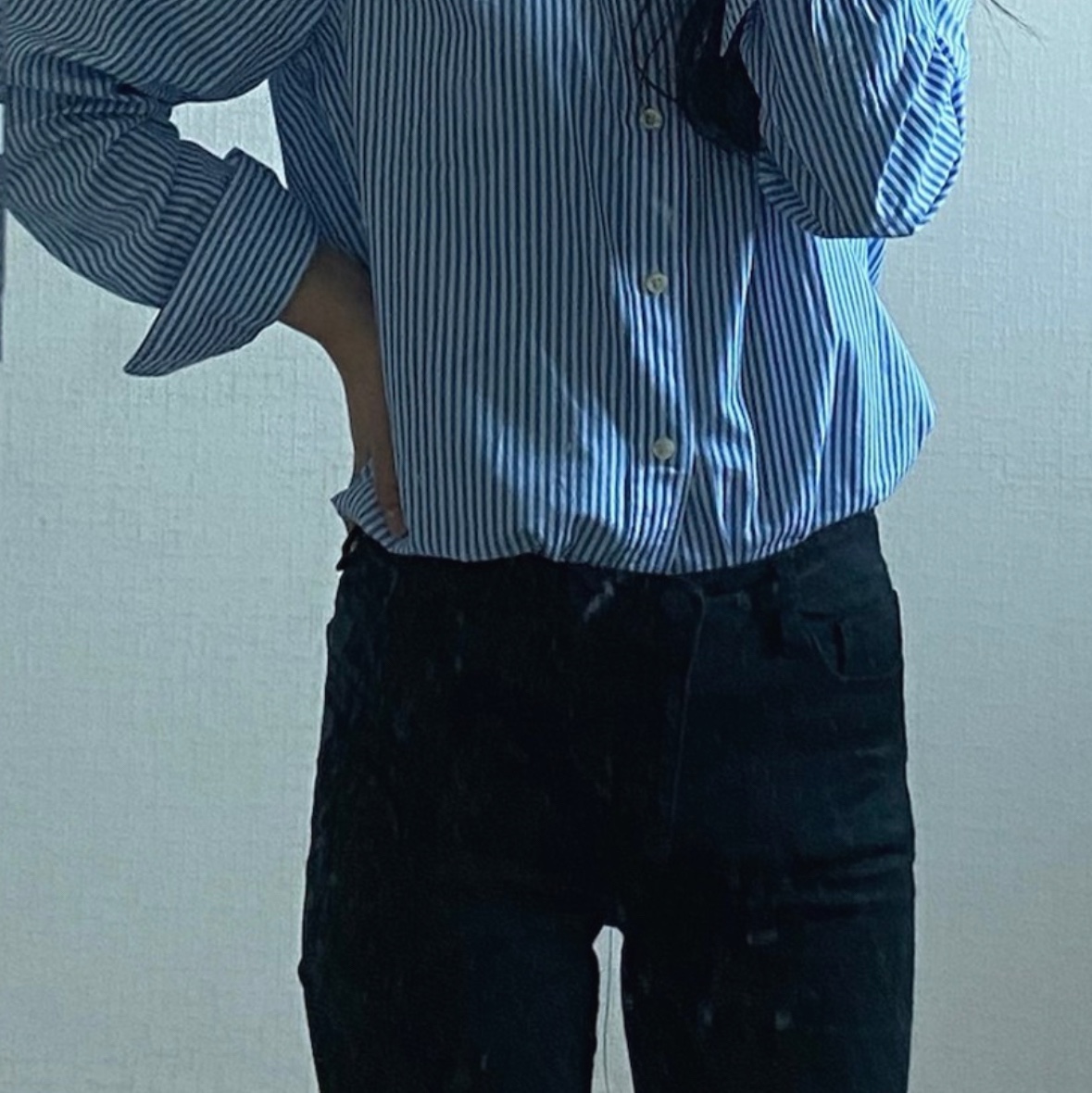 [20%적립] Polo Ralph Lauren Women Classic Fit Oxford Shirt Blue 착용 스타일