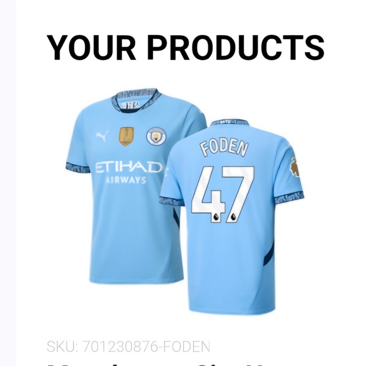 Puma Manchester City 2024/25 Home Jersey Team Light Blue (Non Marking Ver.) 착용 스타일