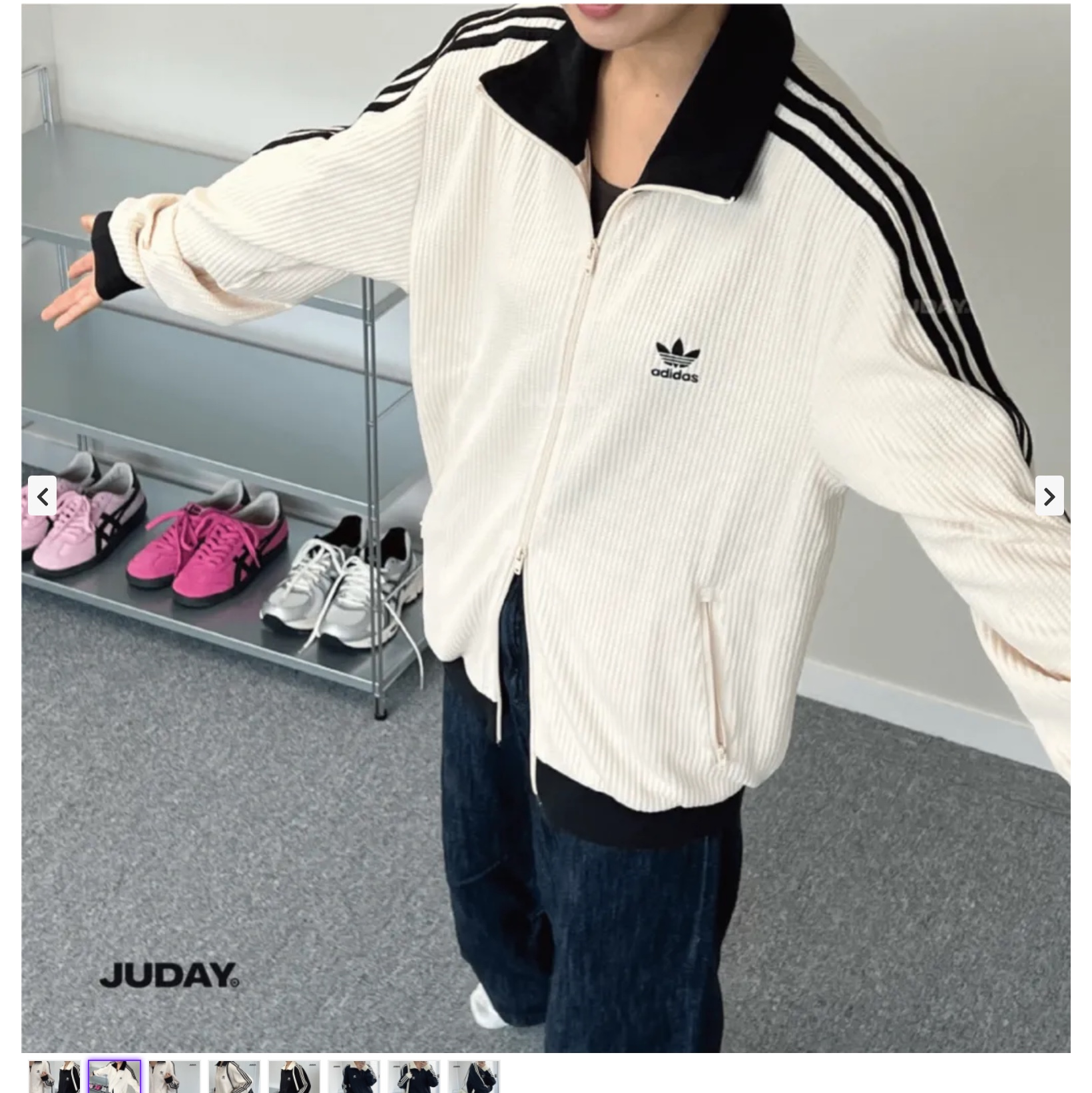 Adidas Waffle Beckenbauer Track Top Wonder White - KR Sizing 착용 스타일