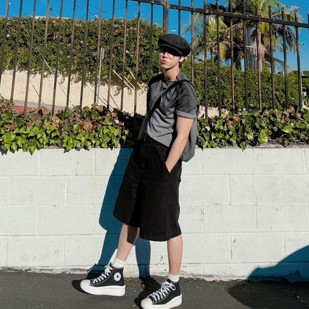 (W) Converse Chuck Taylor All Star Move High Black 착용 스타일 - 2