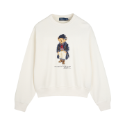 [20% 적립] Polo Ralph Lauren Women Polo Bear Fleece Crew Neck White - 24FW